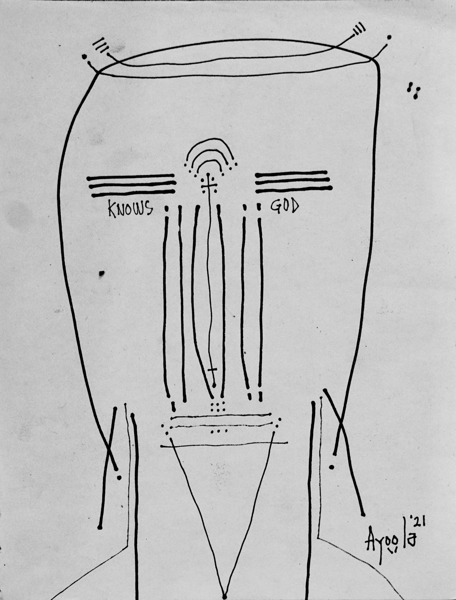 Ayoola Gbolahan, Self Portrait 3, 2023