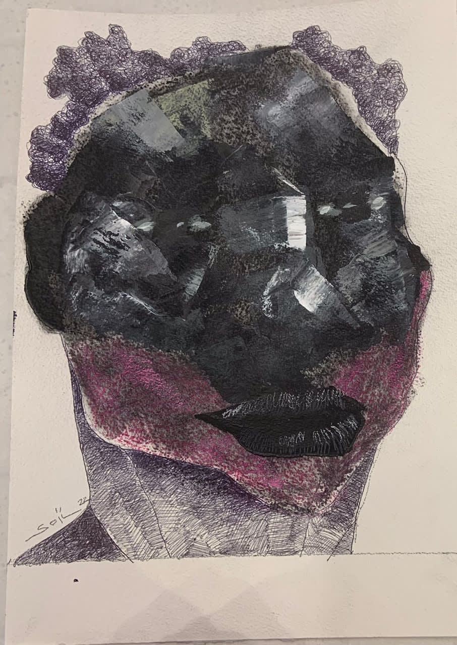 Soji Adesina, Purple Vitiligo II, 2022