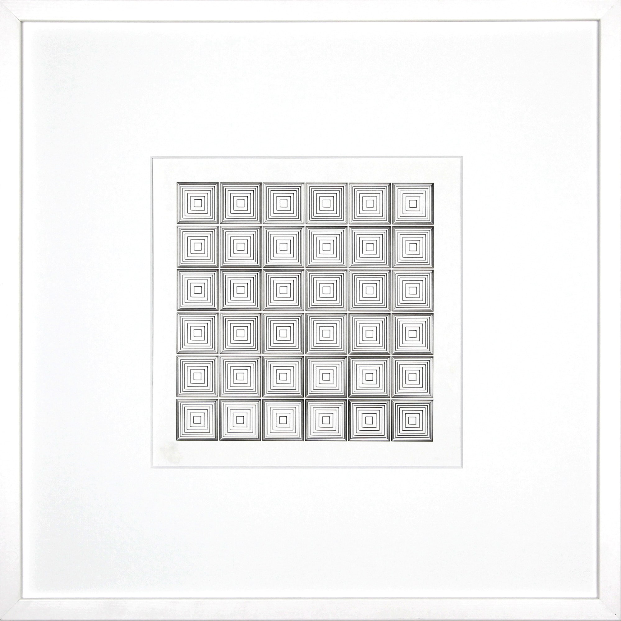 Vera MOLNAR, Carré concentrique, 1974