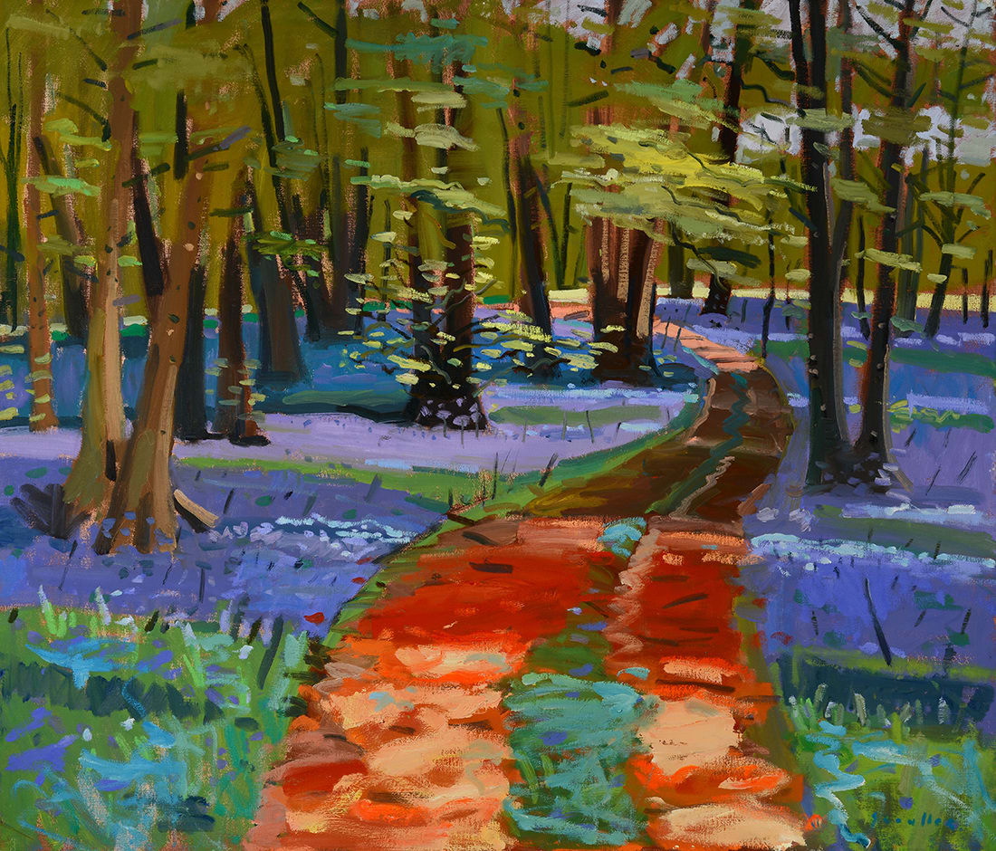 Glen Scouller RSW RGI, Pathway, Bluebell Woods
