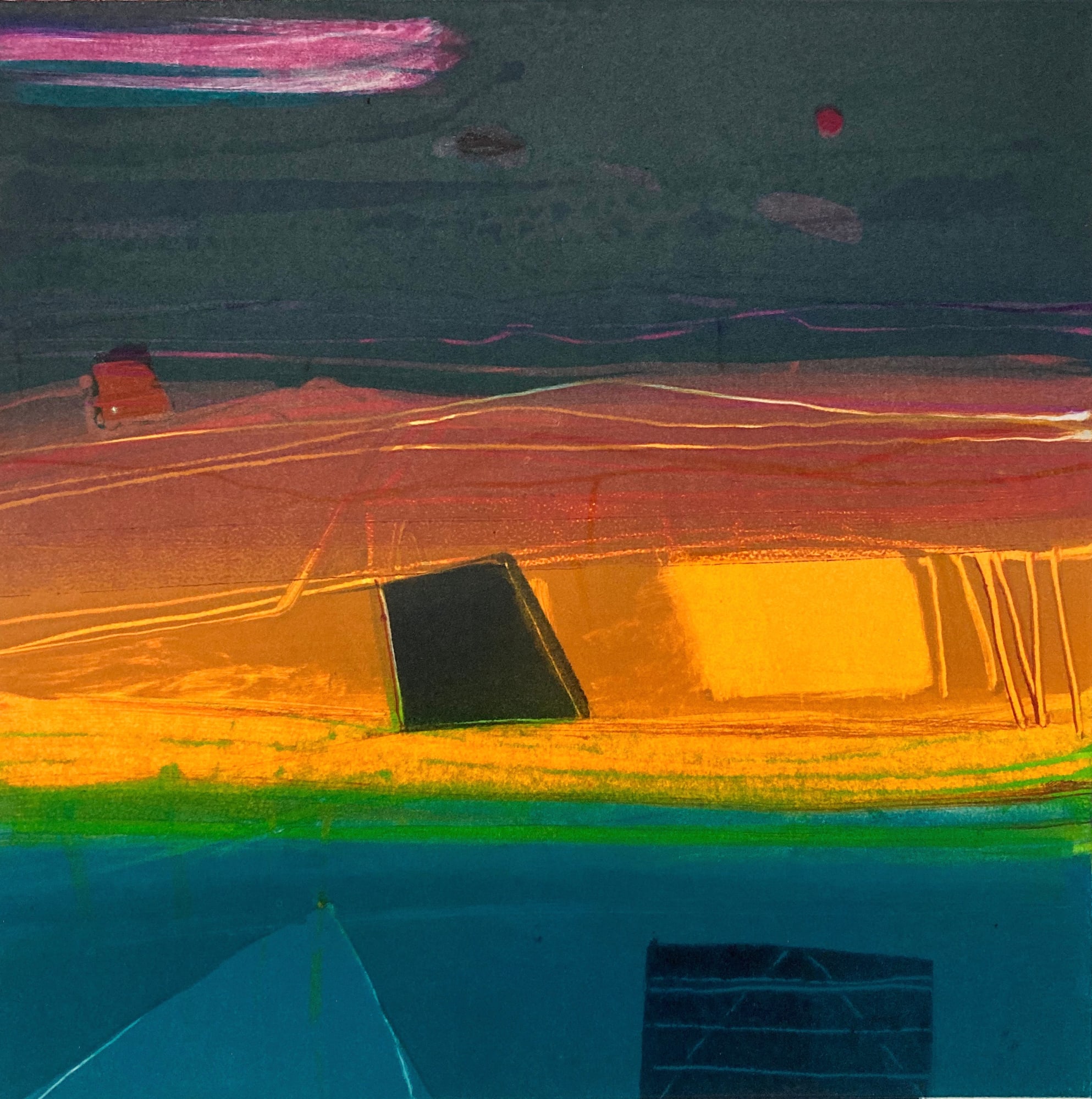 Barbara Rae CBE RA, Black Gate Lammermuir