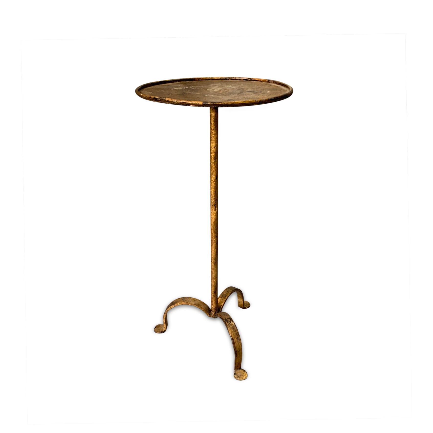 1940s Gilt Metal Martini Table