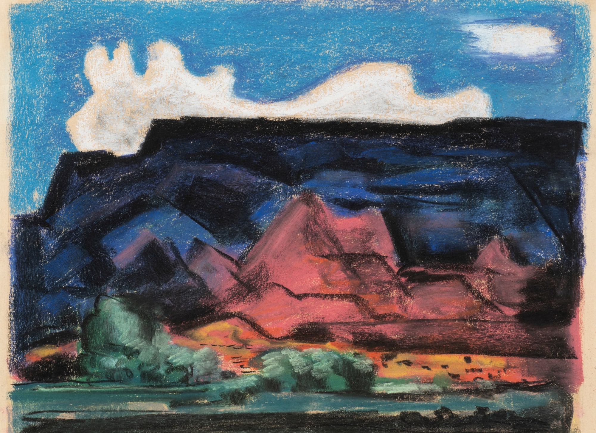 Marsden Hartley, New Mexico Blue Hills, c. 1919