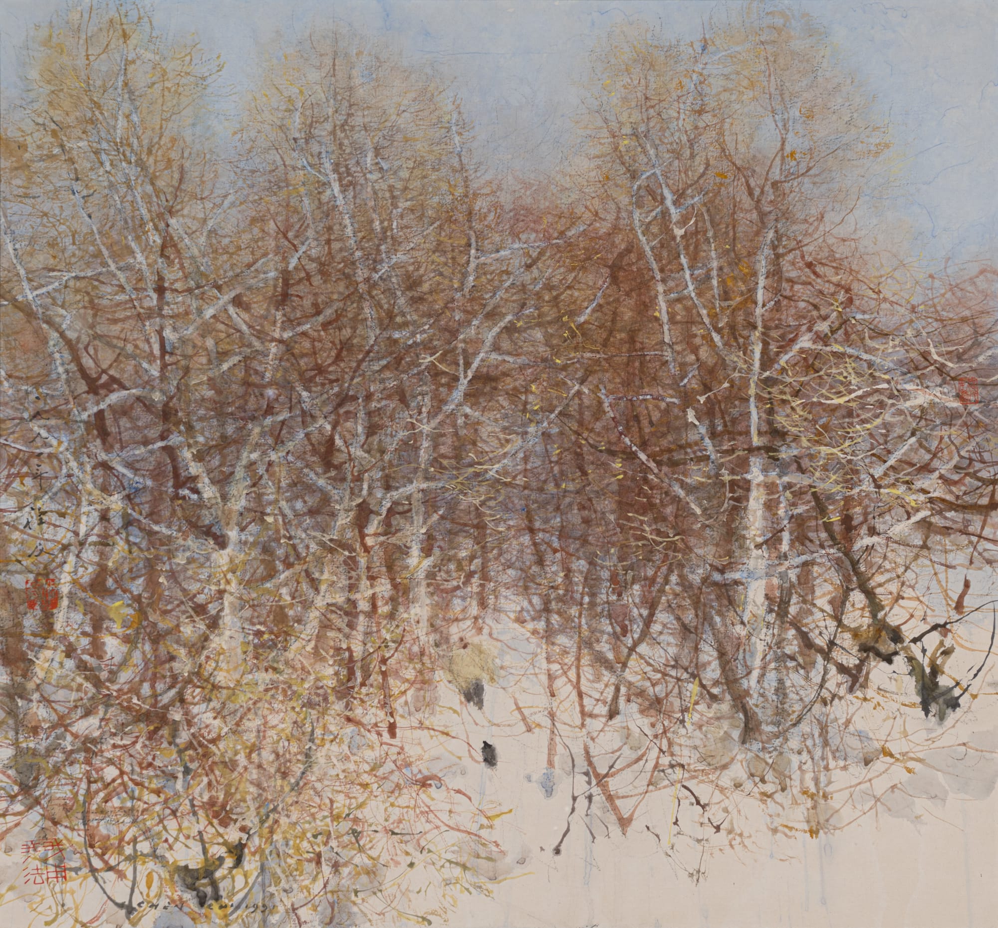 Chen Chi, Winter Trees in Snow, d. 1991