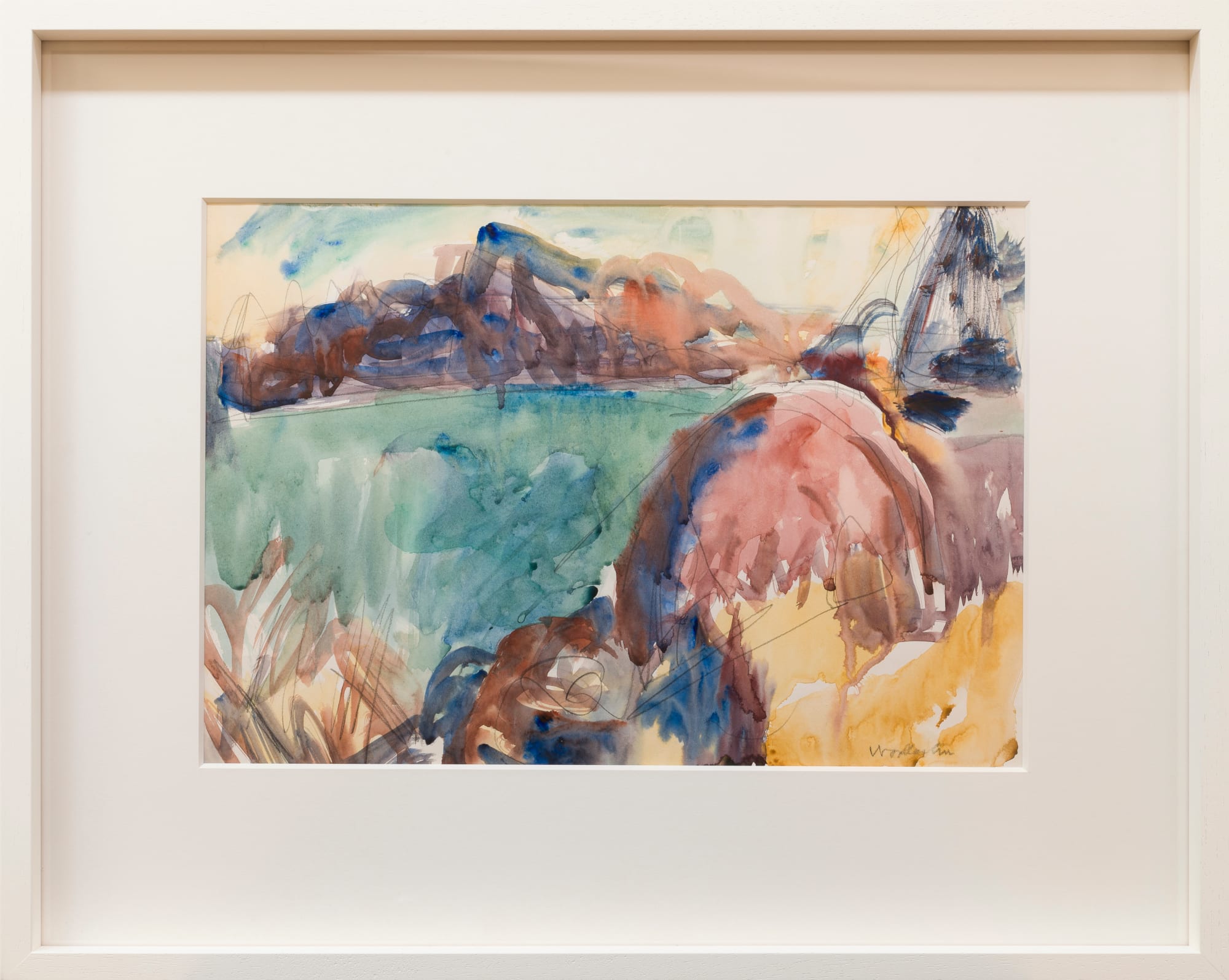 Toss Woollaston, View of Kapiti, 1973
