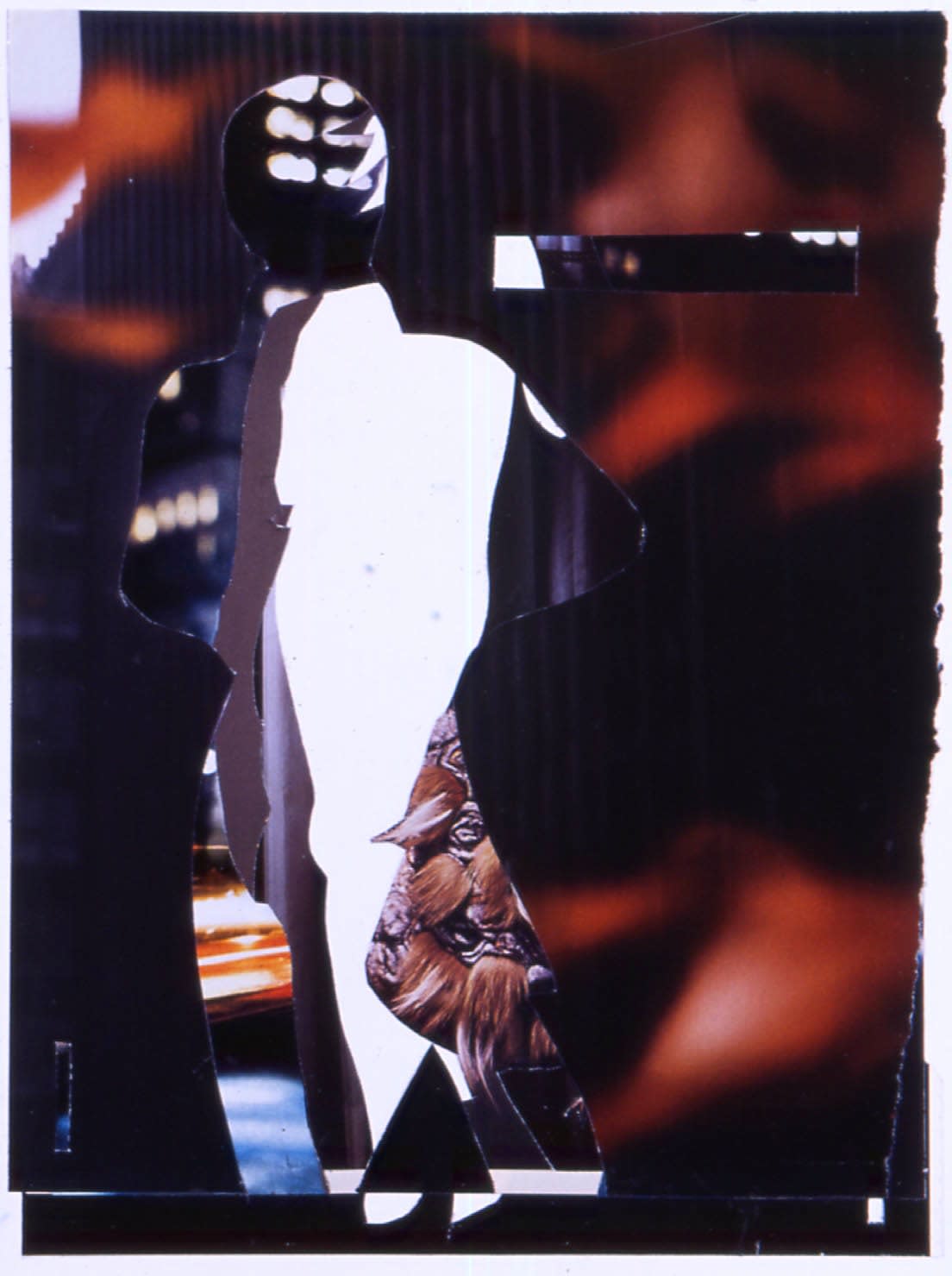 Angus Fairhurst, Four pages from a magazine, body and text removed, 2003