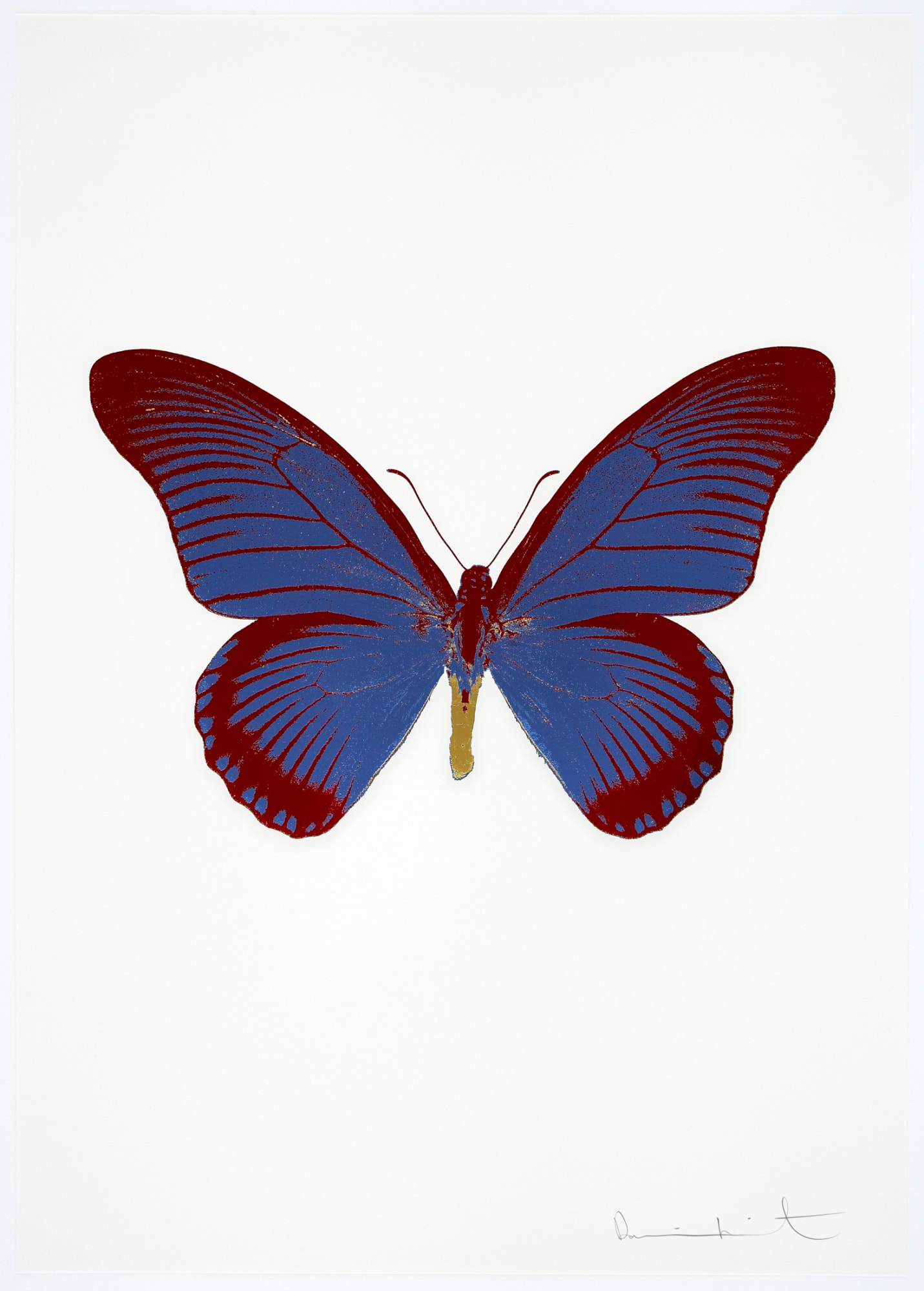 Damien Hirst, The Souls IV - Frost Blue/Chilli Red/Oriental Gold, 2010