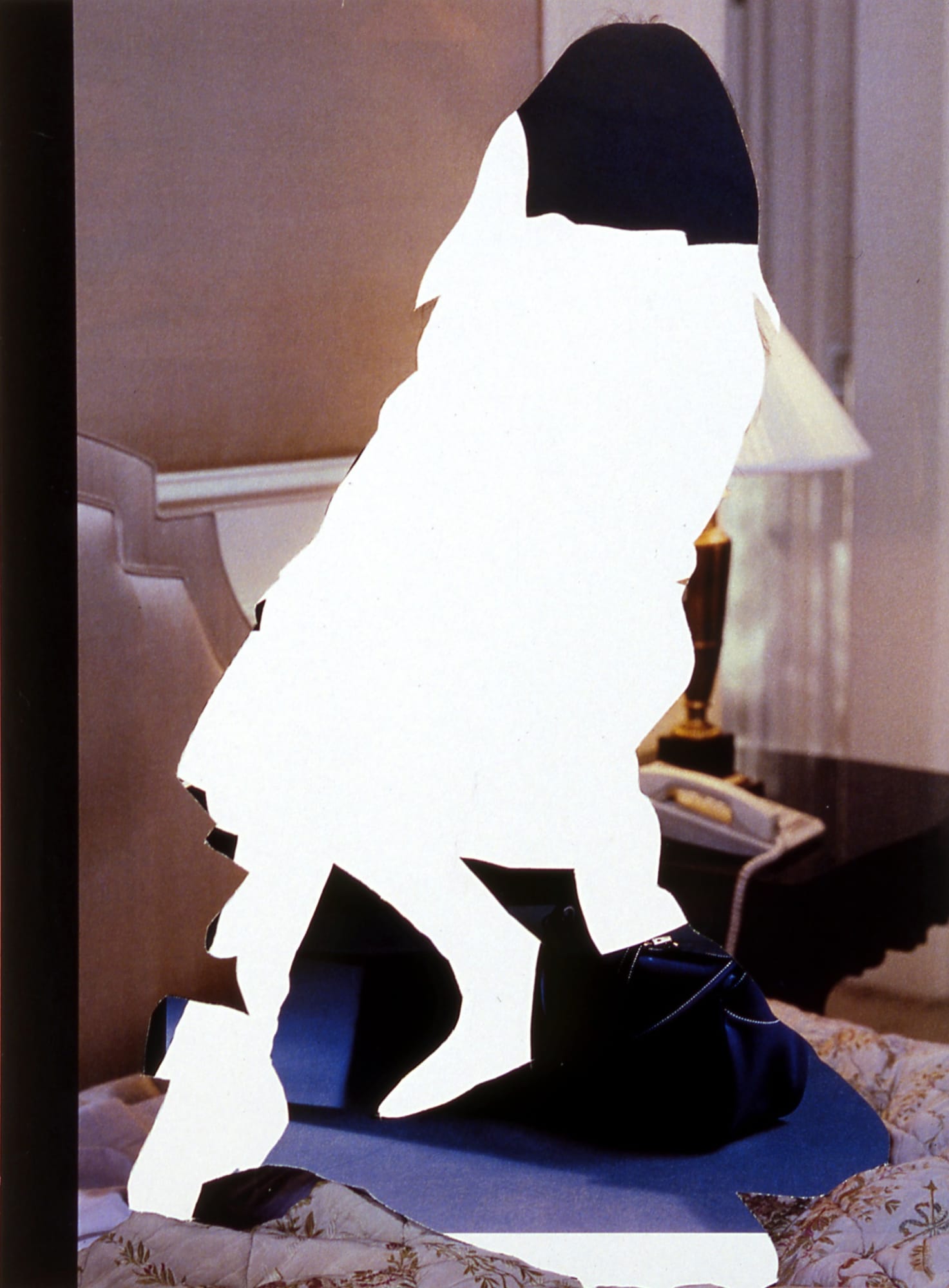 Angus Fairhurst, Two pages from a magazine, body and text removed, 2003