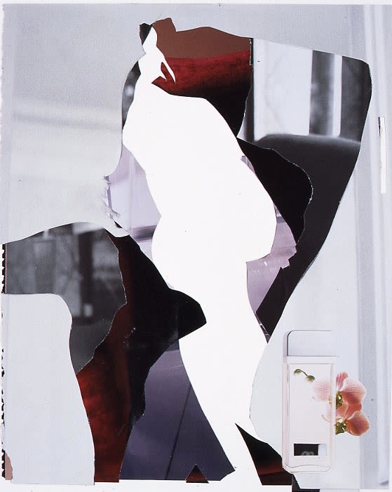 Angus Fairhurst, Three pages from a magazine, body and text removed, 2004