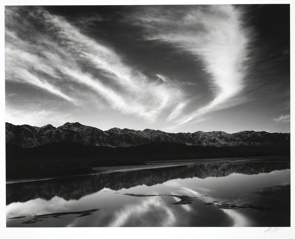Ansel Adams, Evening Clouds and Pool, East Side of the Sierra from the Owens Valley, CA, 1962 (Printed 1980)