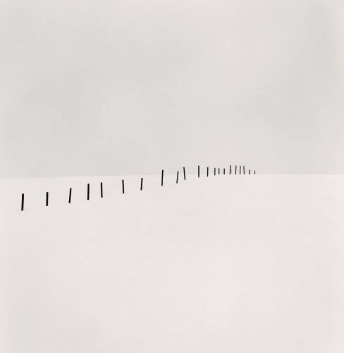 Michael Kenna, Twenty One Fence Posts, Shirogane, Hokkaido, 2004