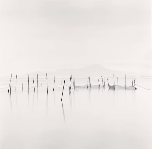 Michael Kenna, Fishing Nets and Mt. Daisen, Yatsuka, Honshu, Japan., 2001