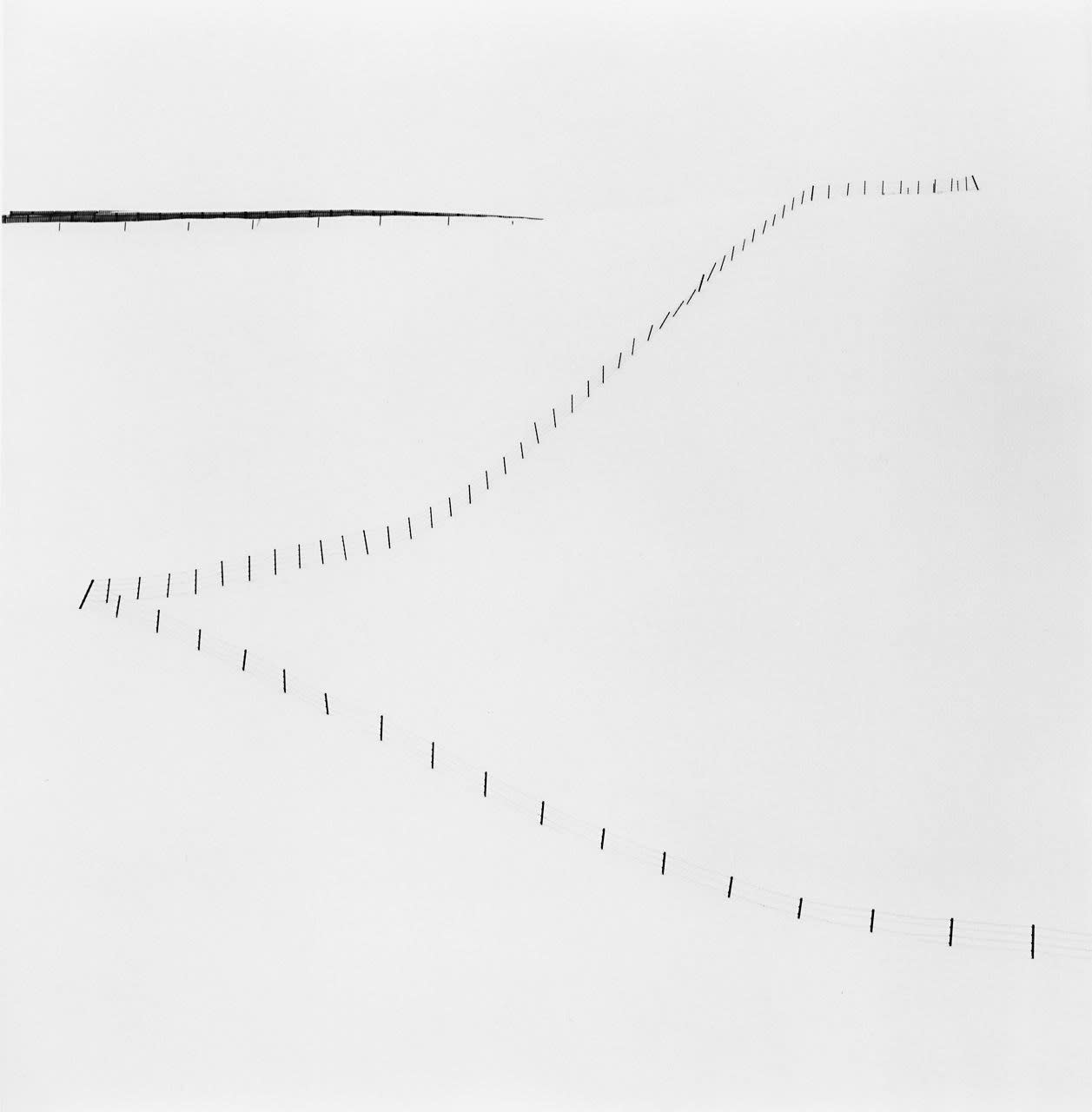 Michael Kenna, Hillside Fence, Study 6, Teshikaga, Hokkaido, 2007