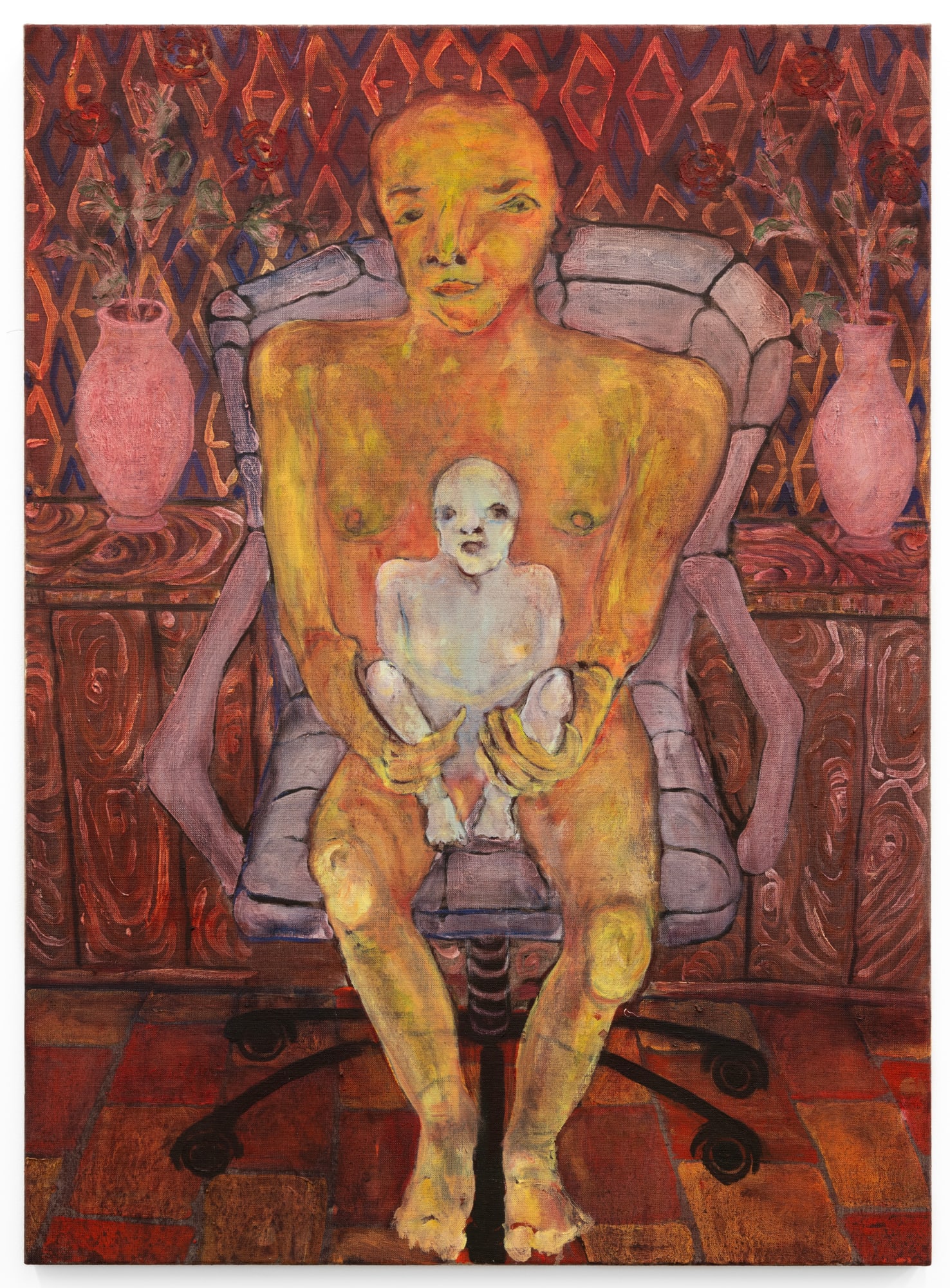 Andriu Deplazes, Deux corps assis (Two seated bodies), 2023
