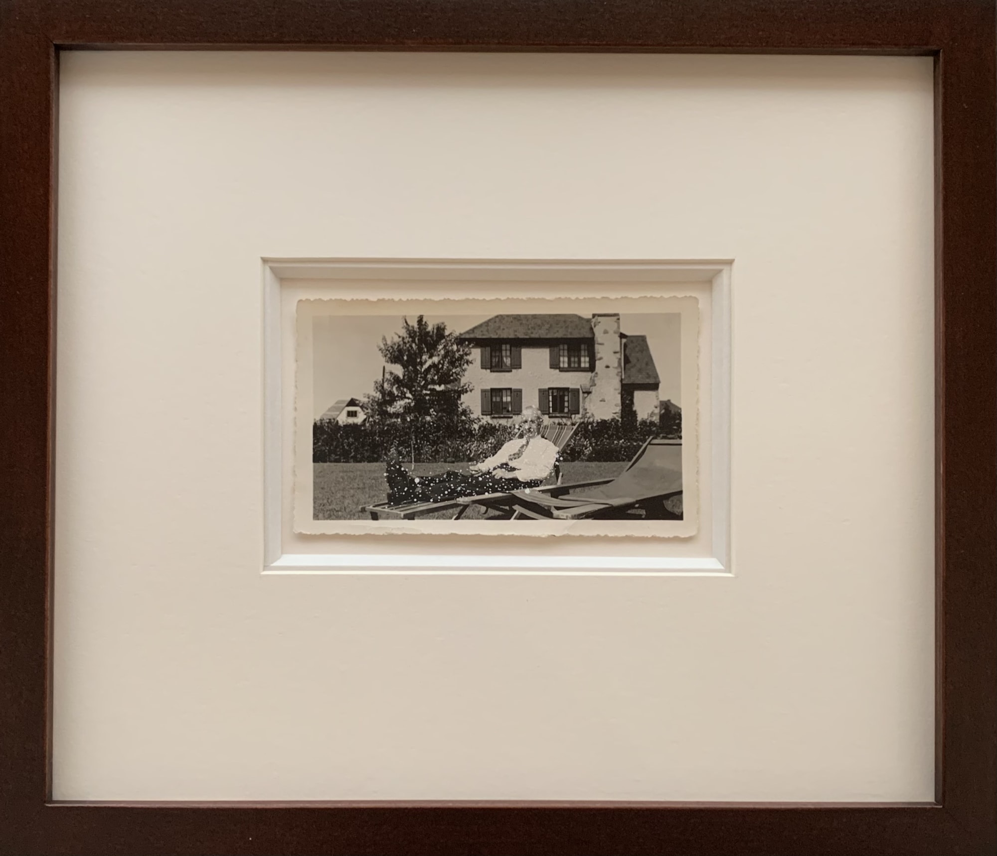 John Latour, Older Man with Buttoned-Up White Shirt and Tie Sitting on a Lawn Chair, 2021