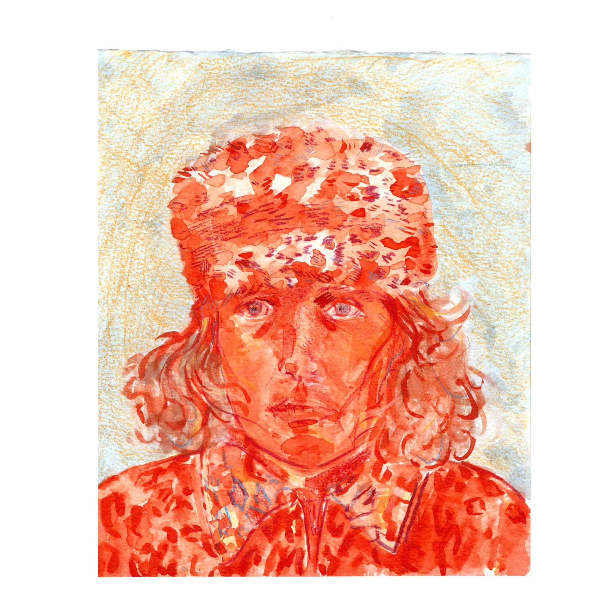 Hannah Tilson, Red Self Portrait