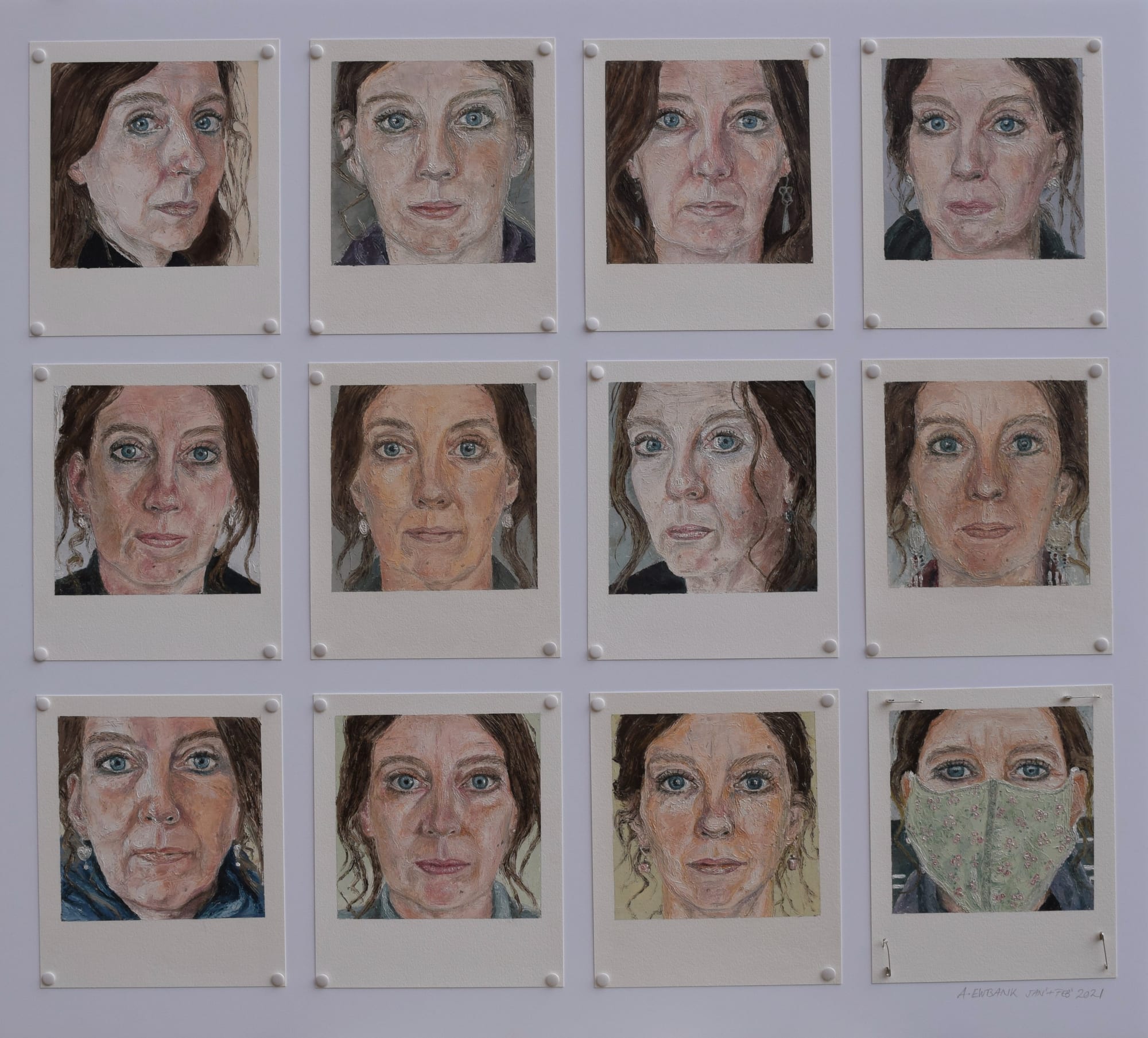 Amanda Ewbank, A Series of Self Portraits and Observations: Lockdown 2021