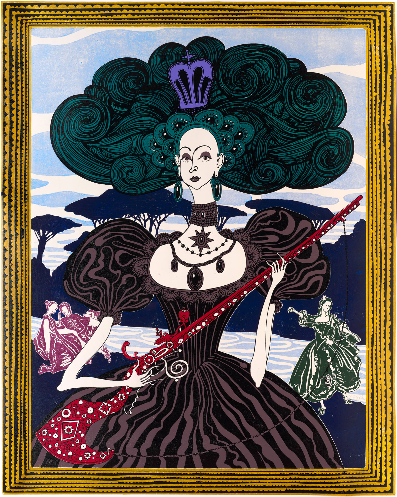 Sir Grayson Perry, The Honourable Millicent Wallace (blue/green), 2025