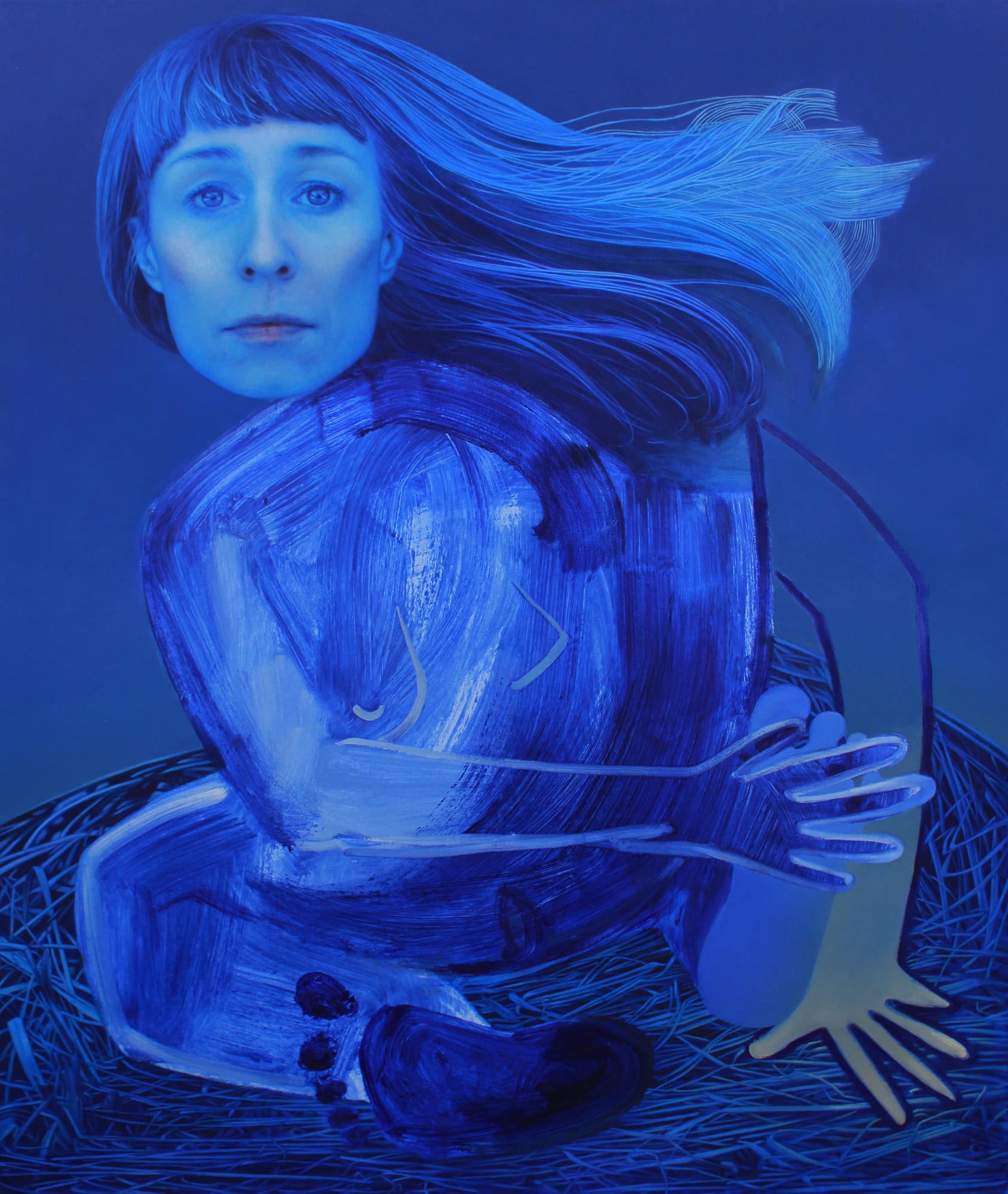 Aleah Chapin, Untitled (Self Portrait in Blue), 2021