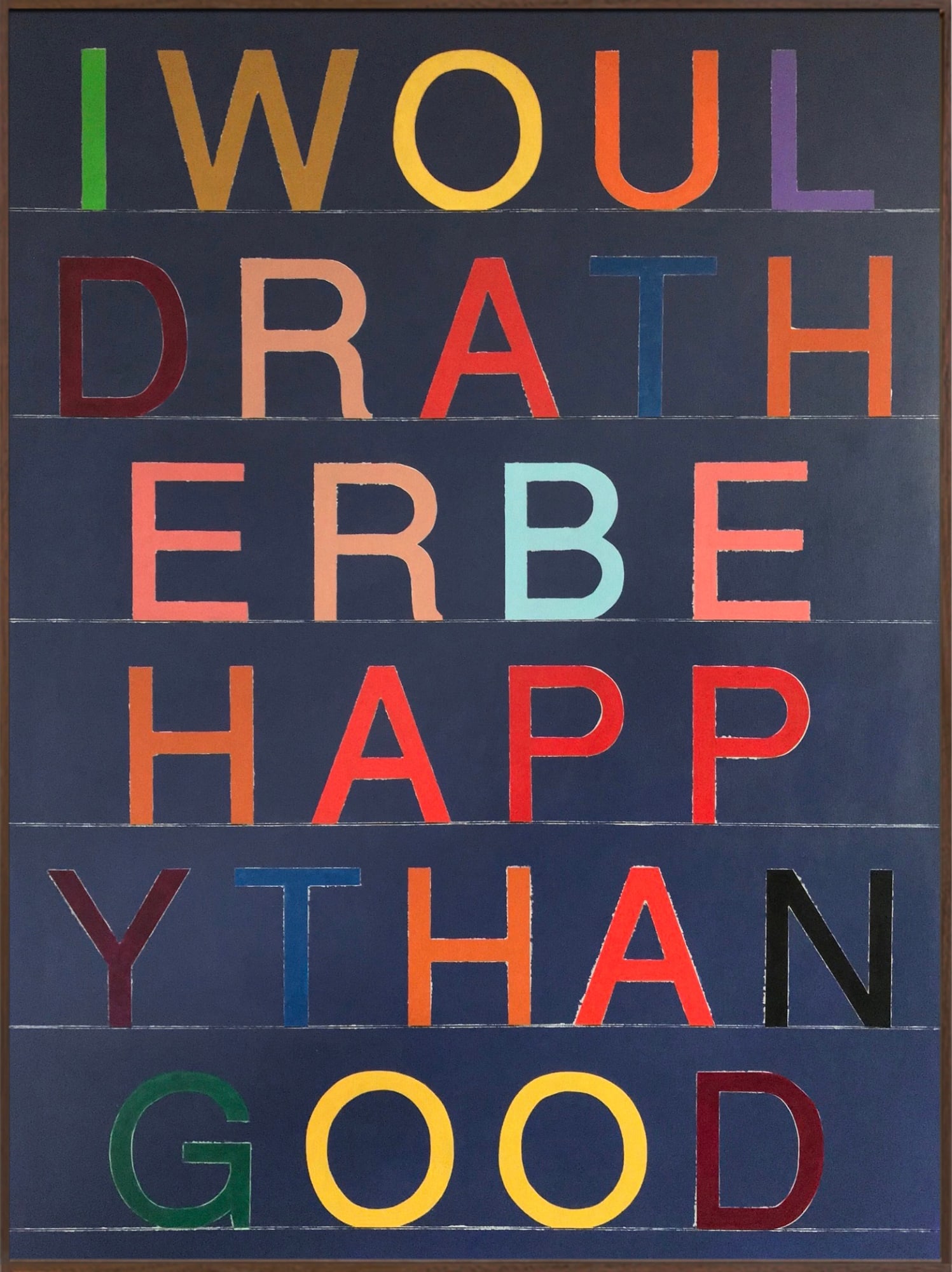 Rachael McCully, I Would Rather Be Happy Than Good, 2020