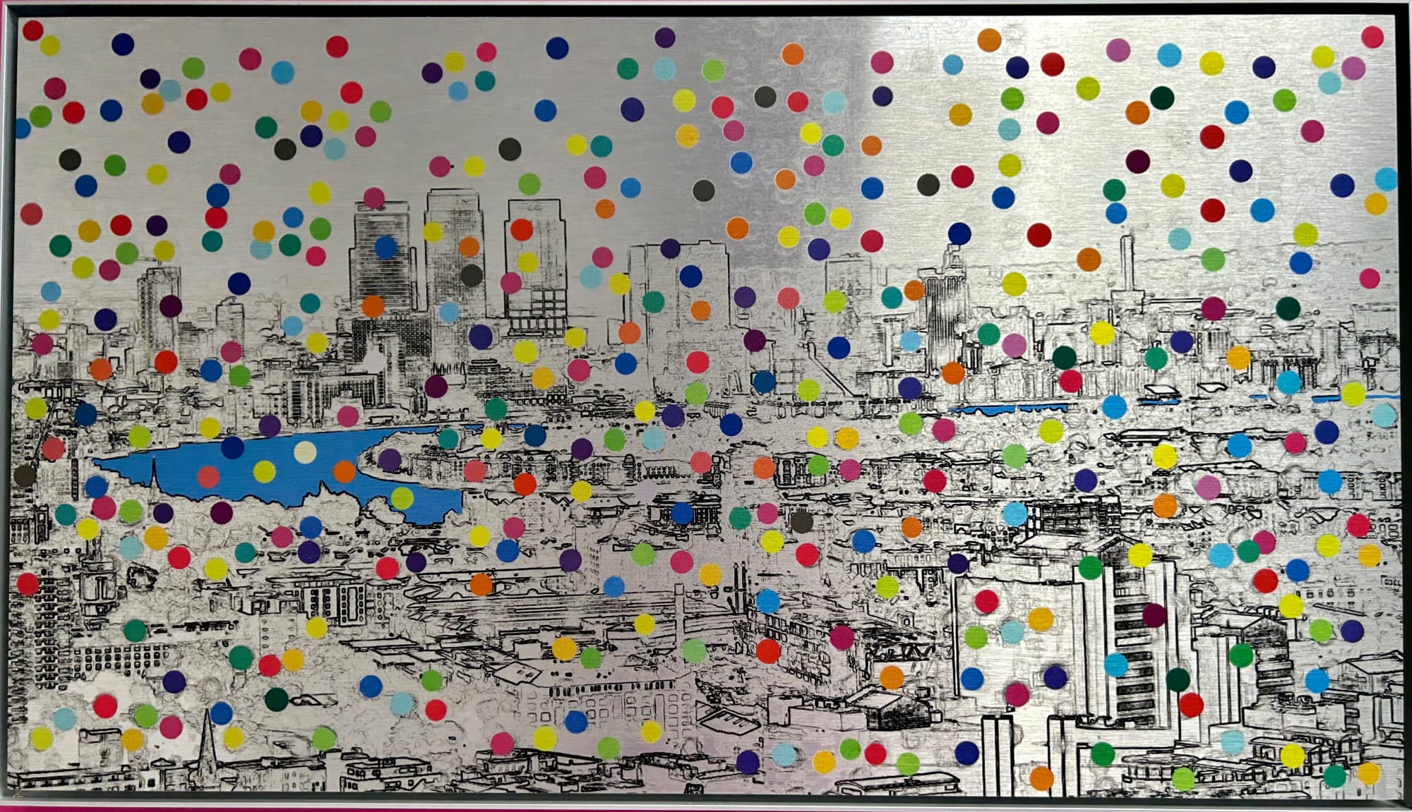 Michael Wallner, Canary Wharf from Above , 2023