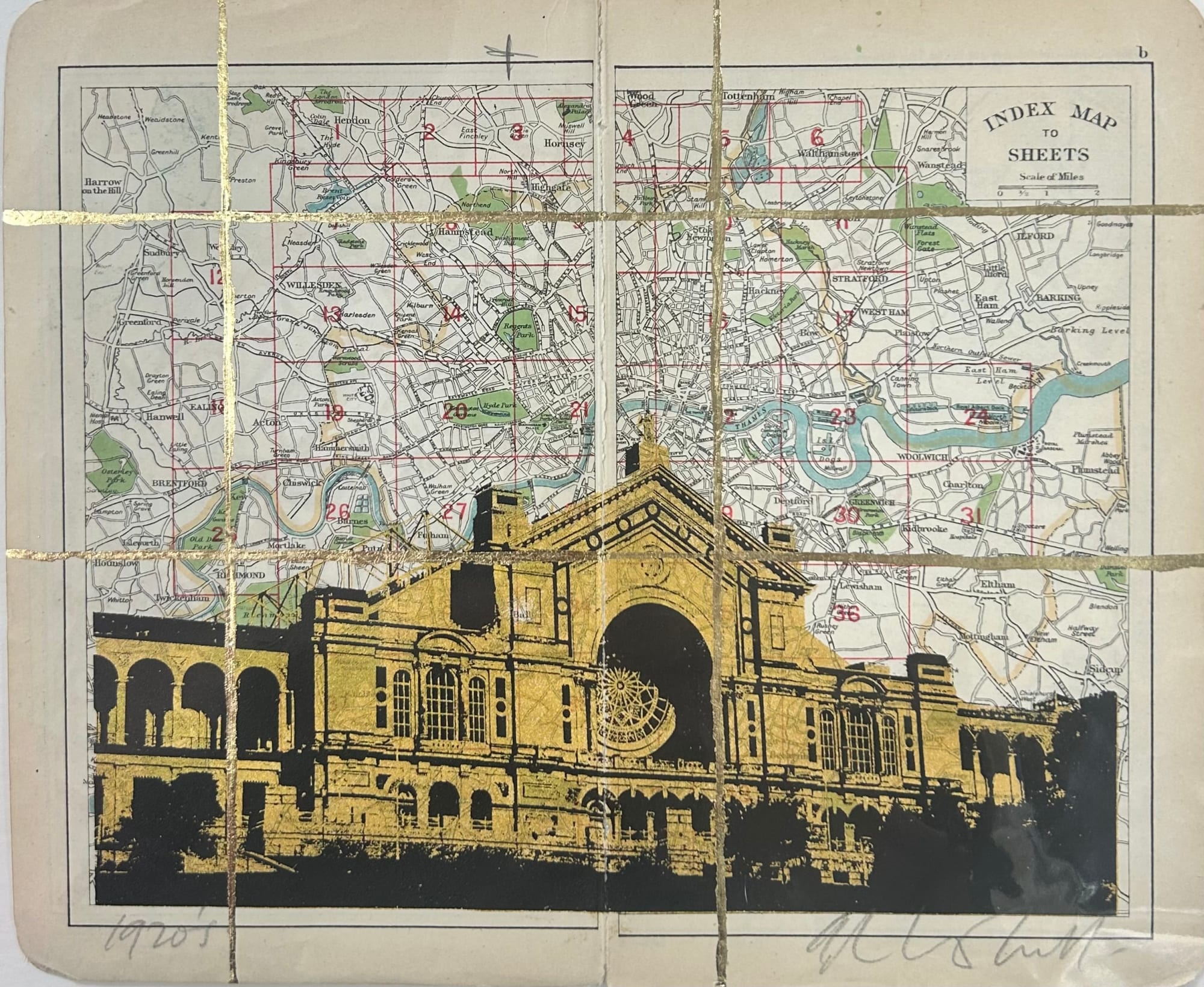 Angela Morris-Winmill, Alexandra Palace, Gold - Unframed