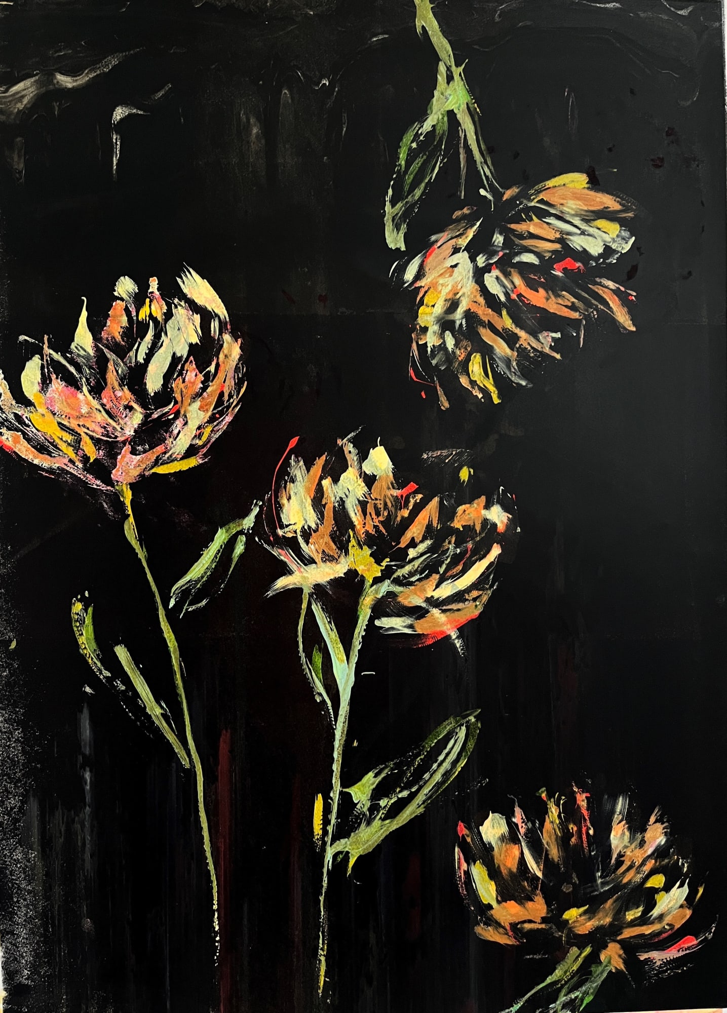 M.E. Ster-Molnar, Super Bloom - Orange Blossoms at Midnight