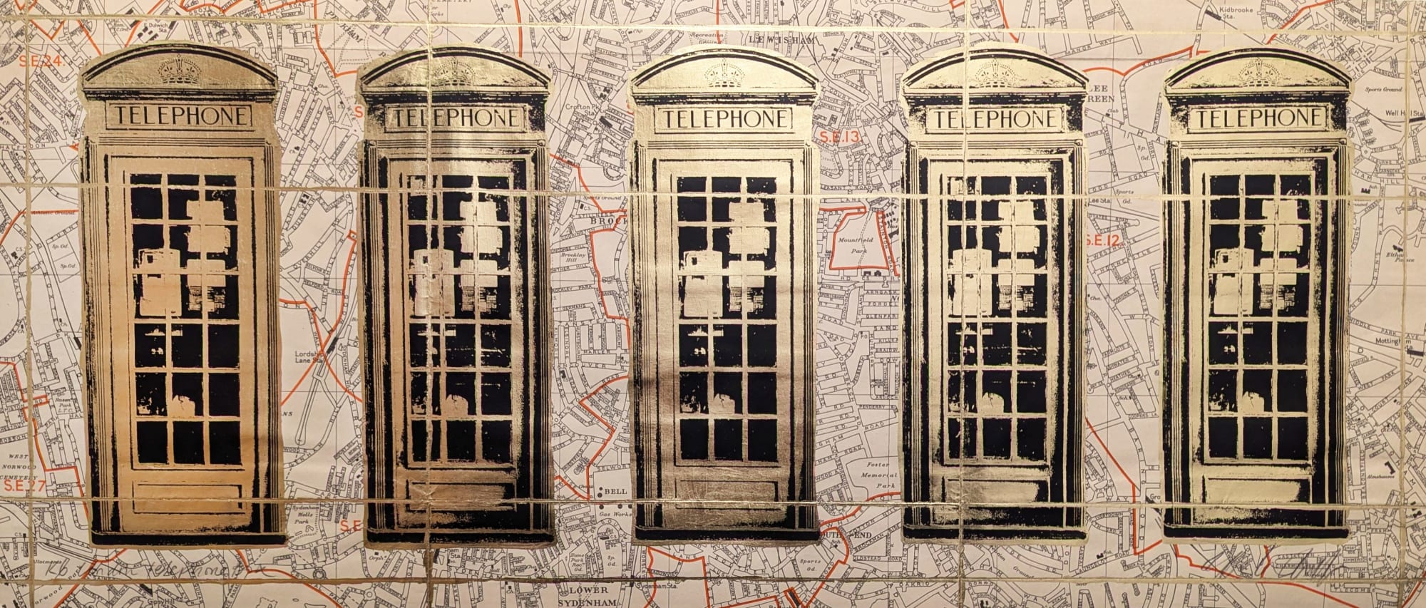 Angela Morris-Winmill, Telephone Boxes - K6, Gold Leaf