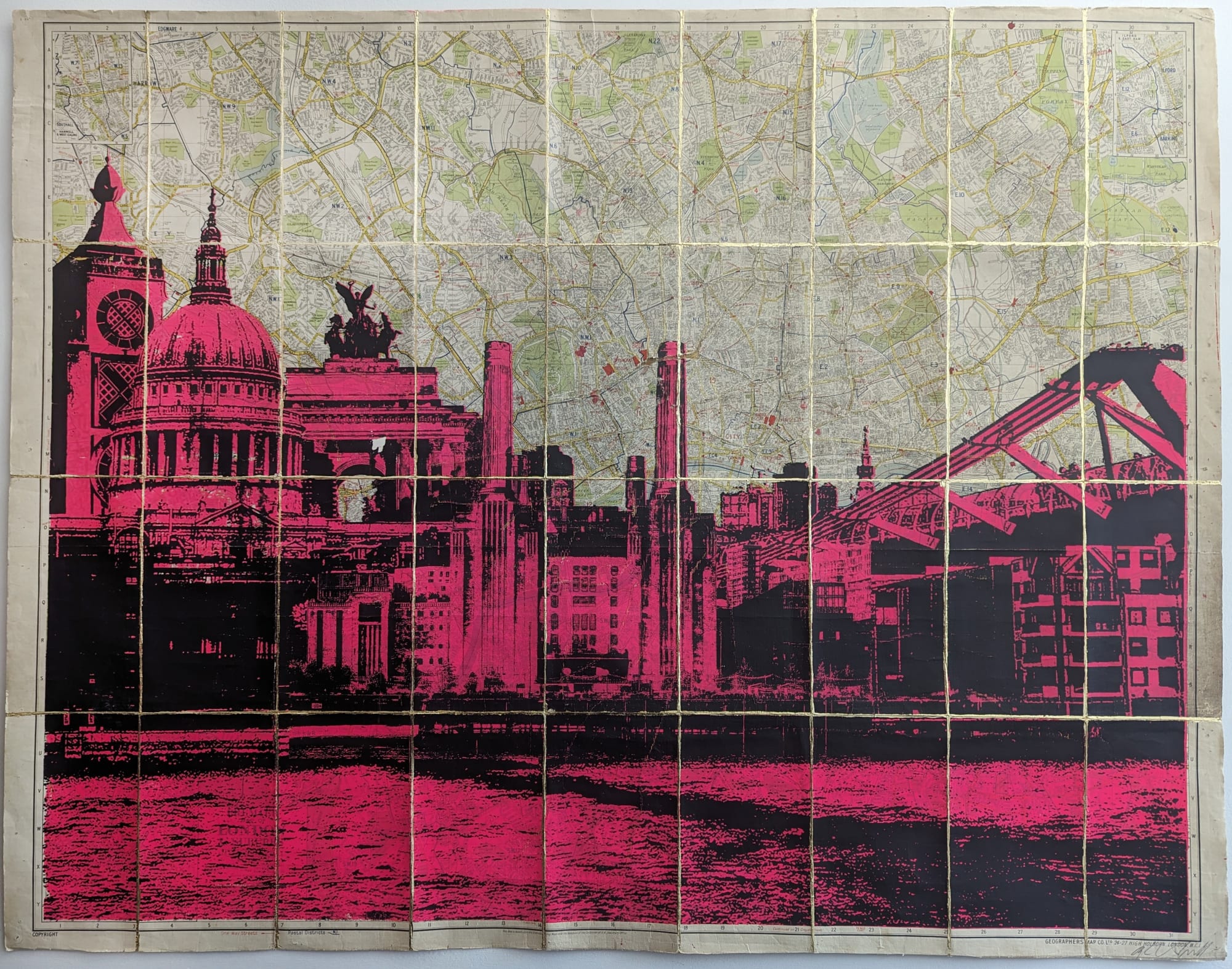 Angela Morris-Winmill, London Panoramic Ii - Pink, 2023