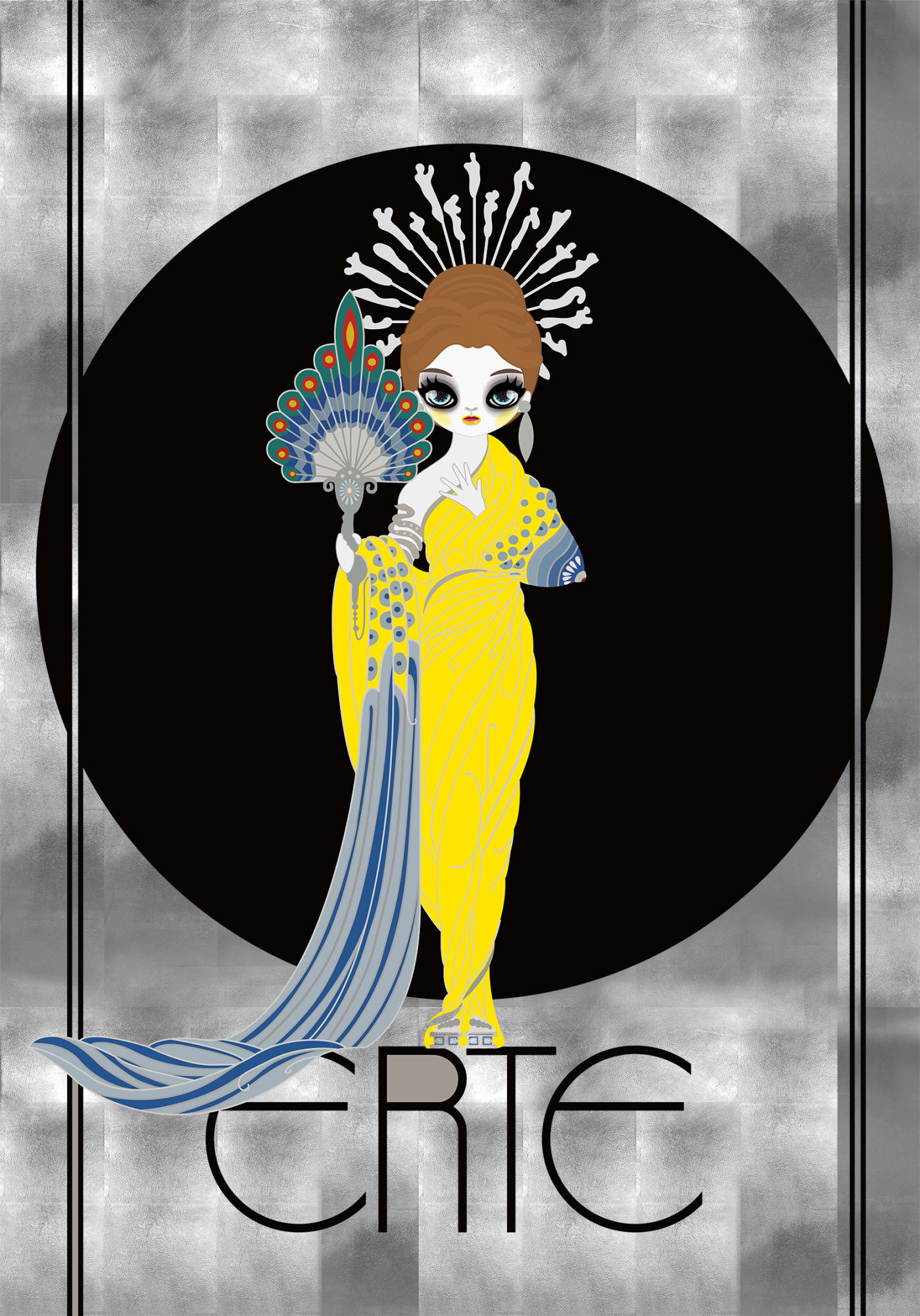 Mari Kim, Athena (homage to Erte), 2018