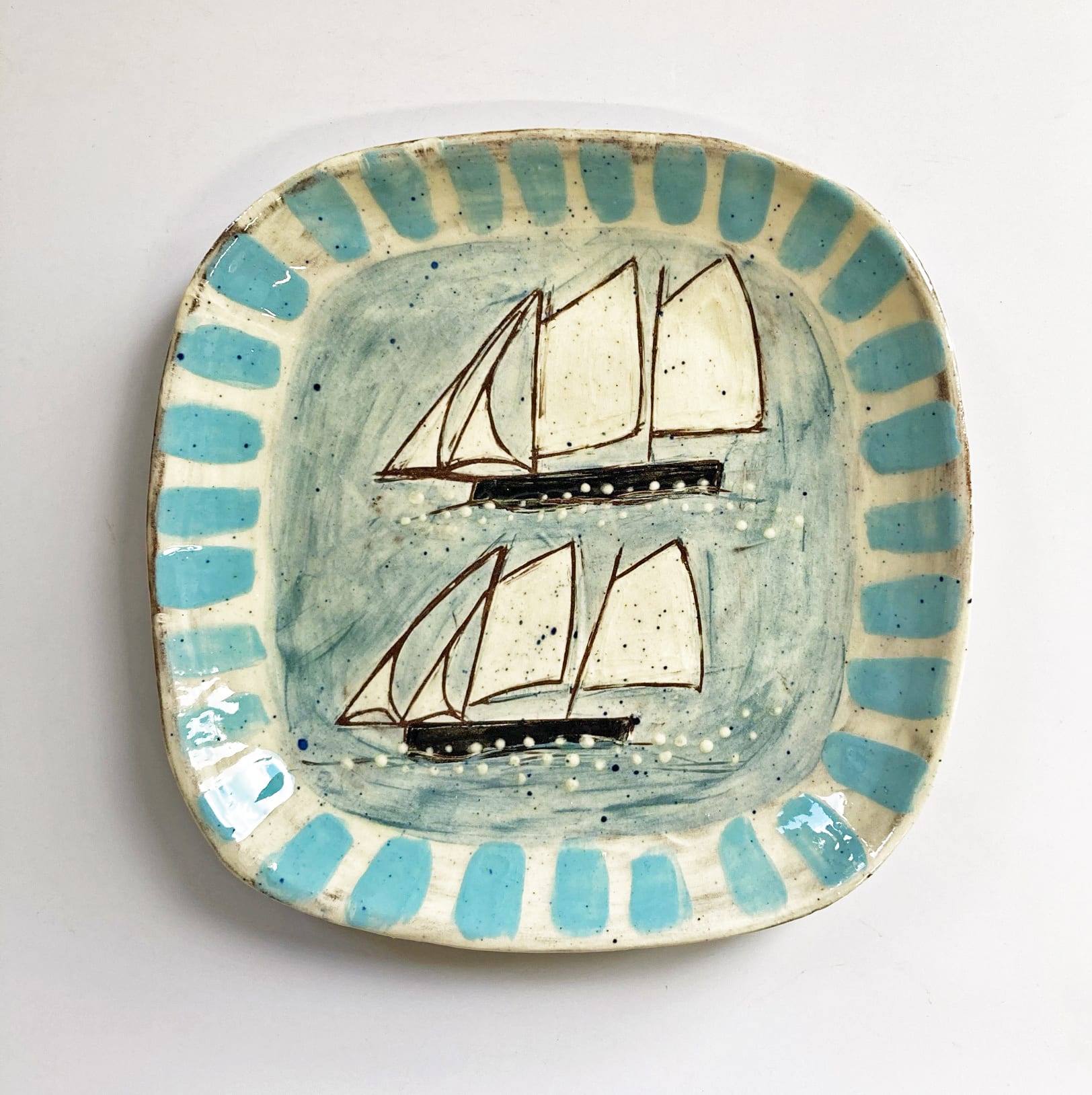 Anne Barrell, Aqua Stripes, 2021