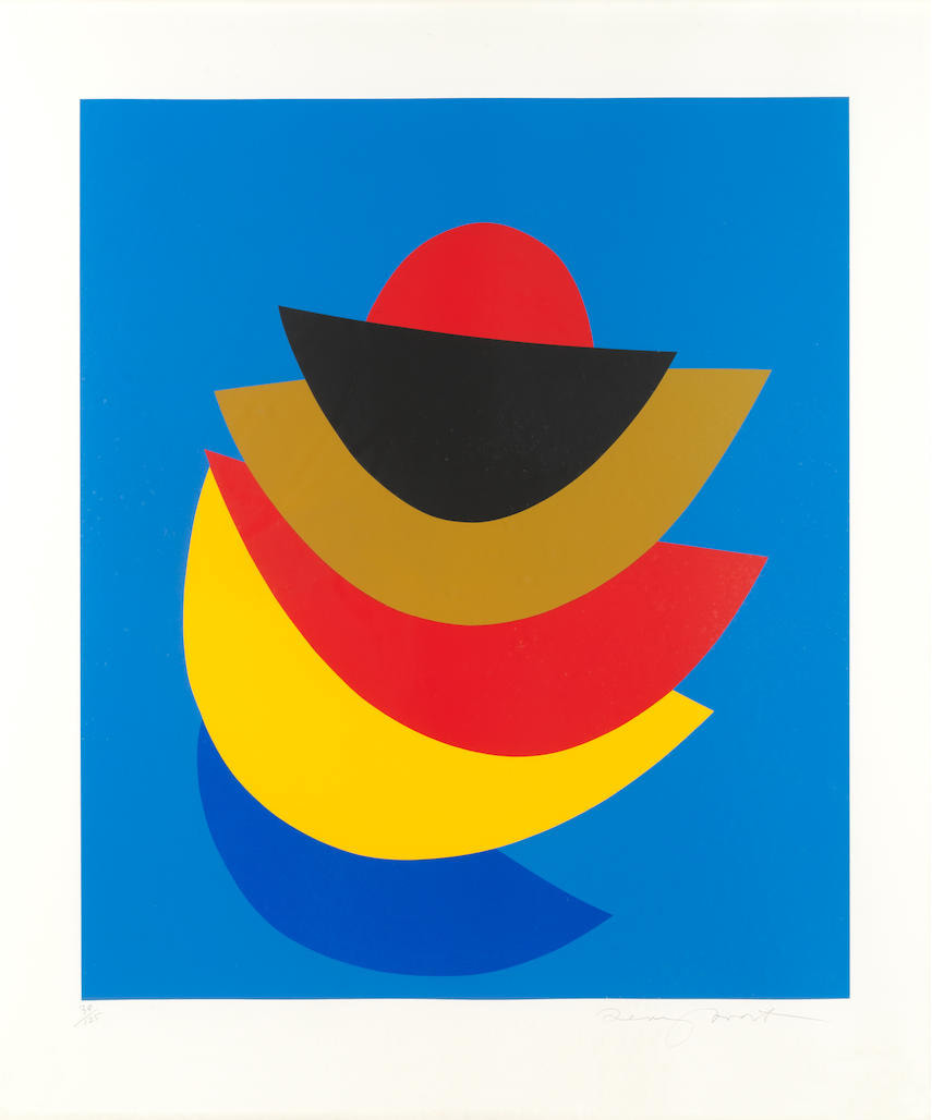 Terry Frost RA, Black Moon and Ochre (Kemp 152), 1997