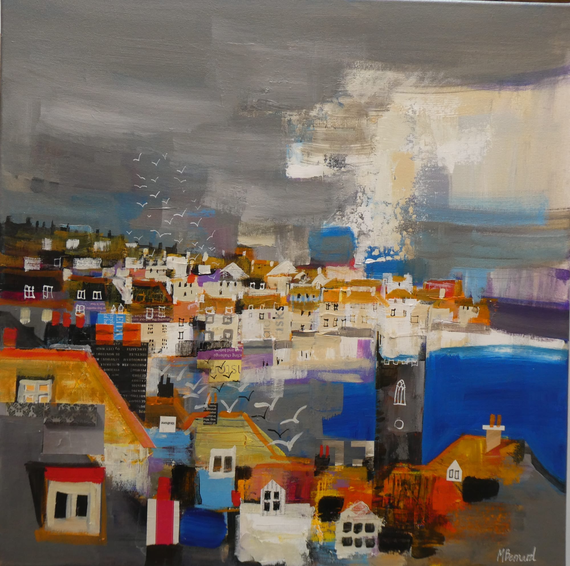Mike Bernard RI, Church and Bay St Ives, 2021