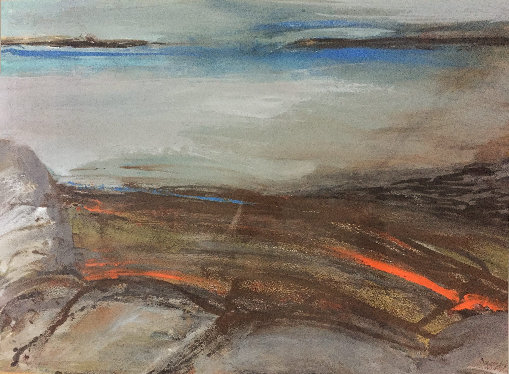 Margo Maeckelberghe, Striped Landscape, 1986