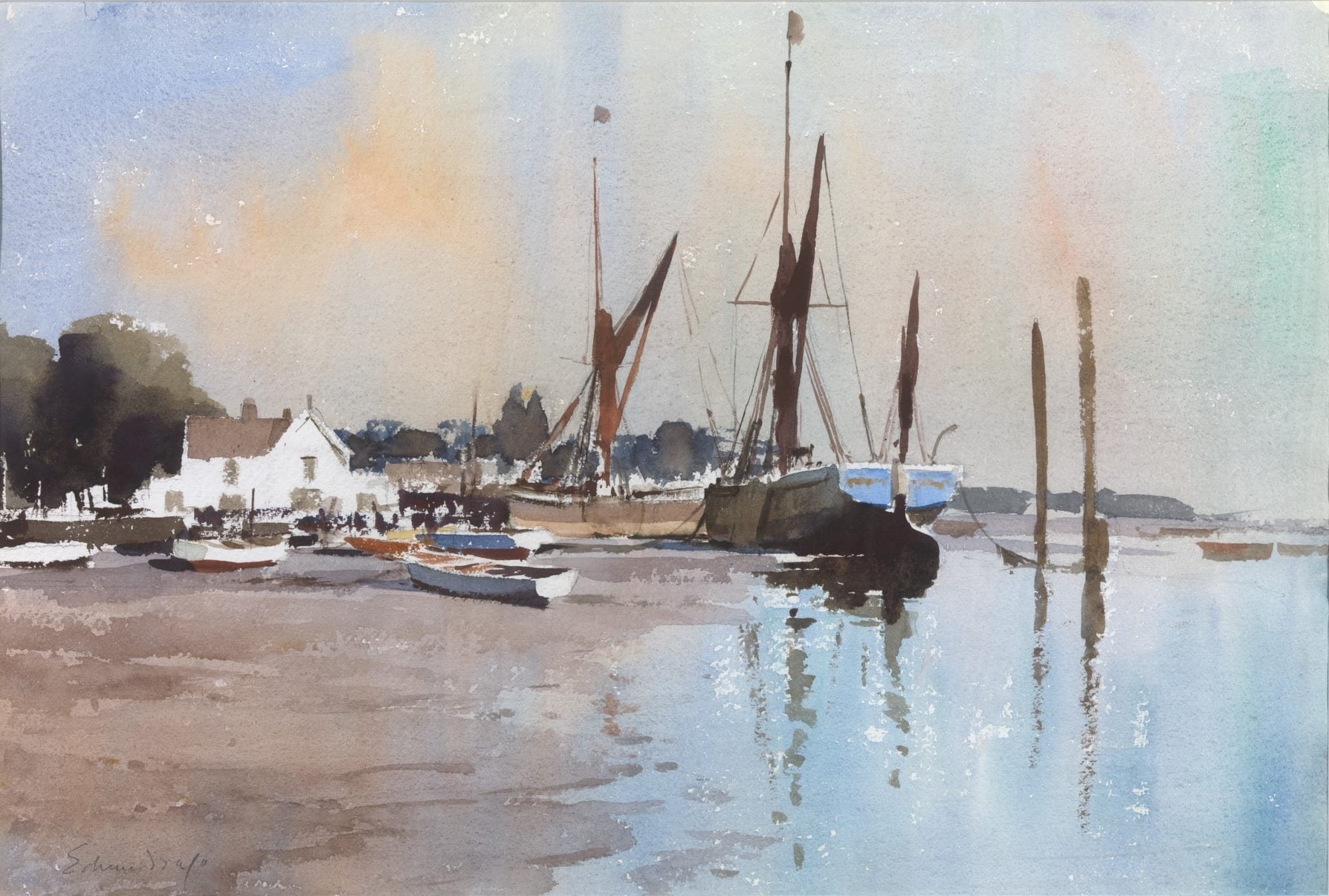 Edward Seago, 5. Sprit-Sail Barges at Pin Mill
