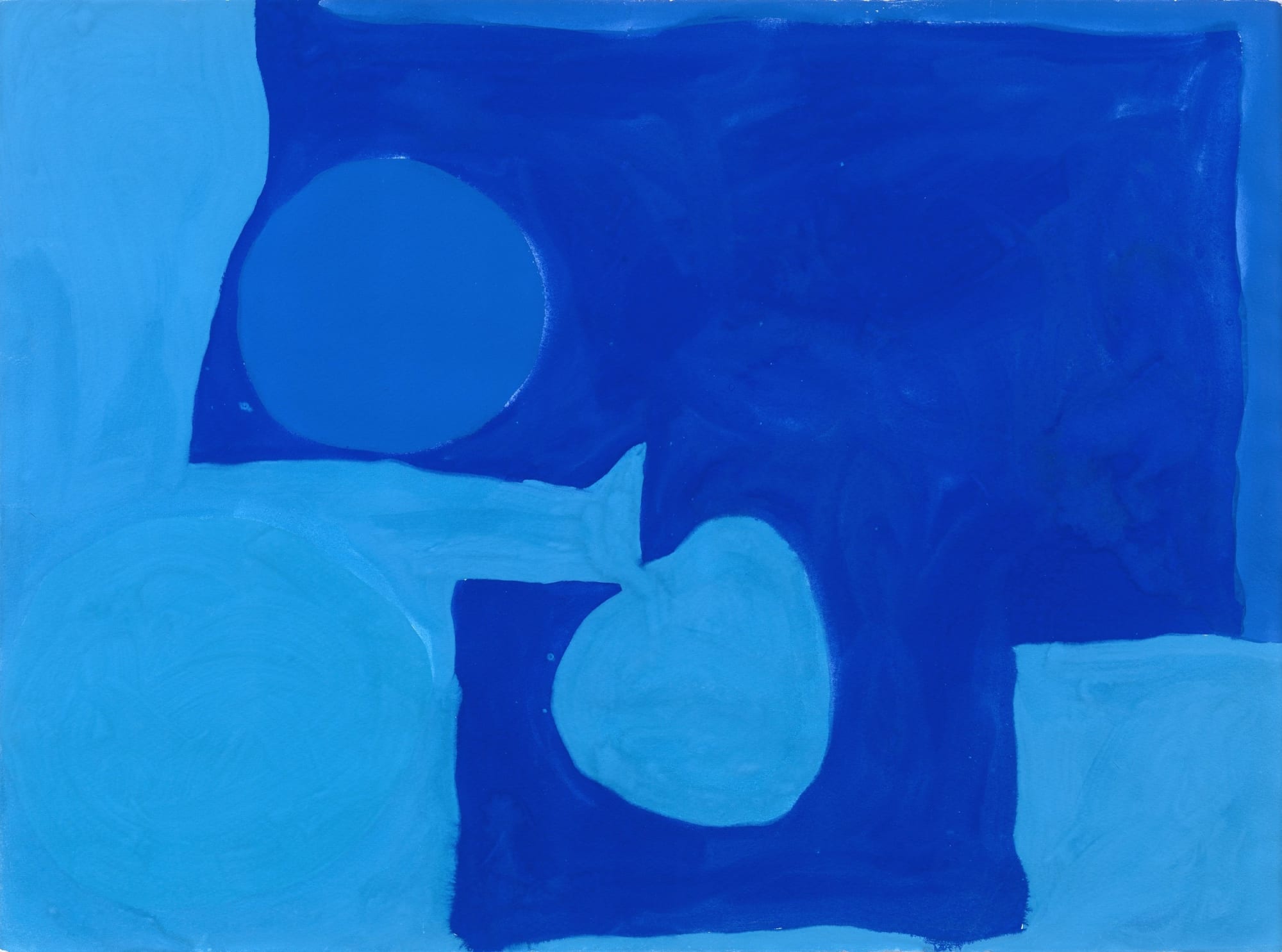 Patrick Heron, Three Blues, Three Discs, 1965