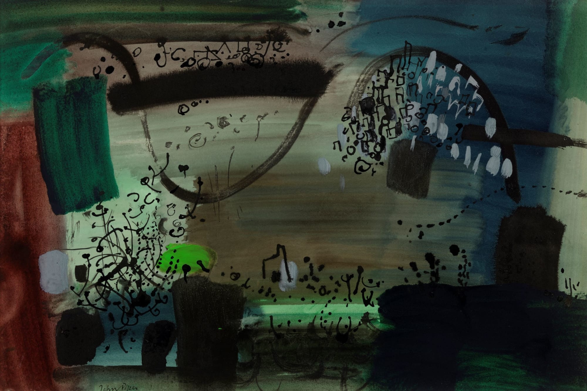 John Piper, Dinas, Wales, circa 1970