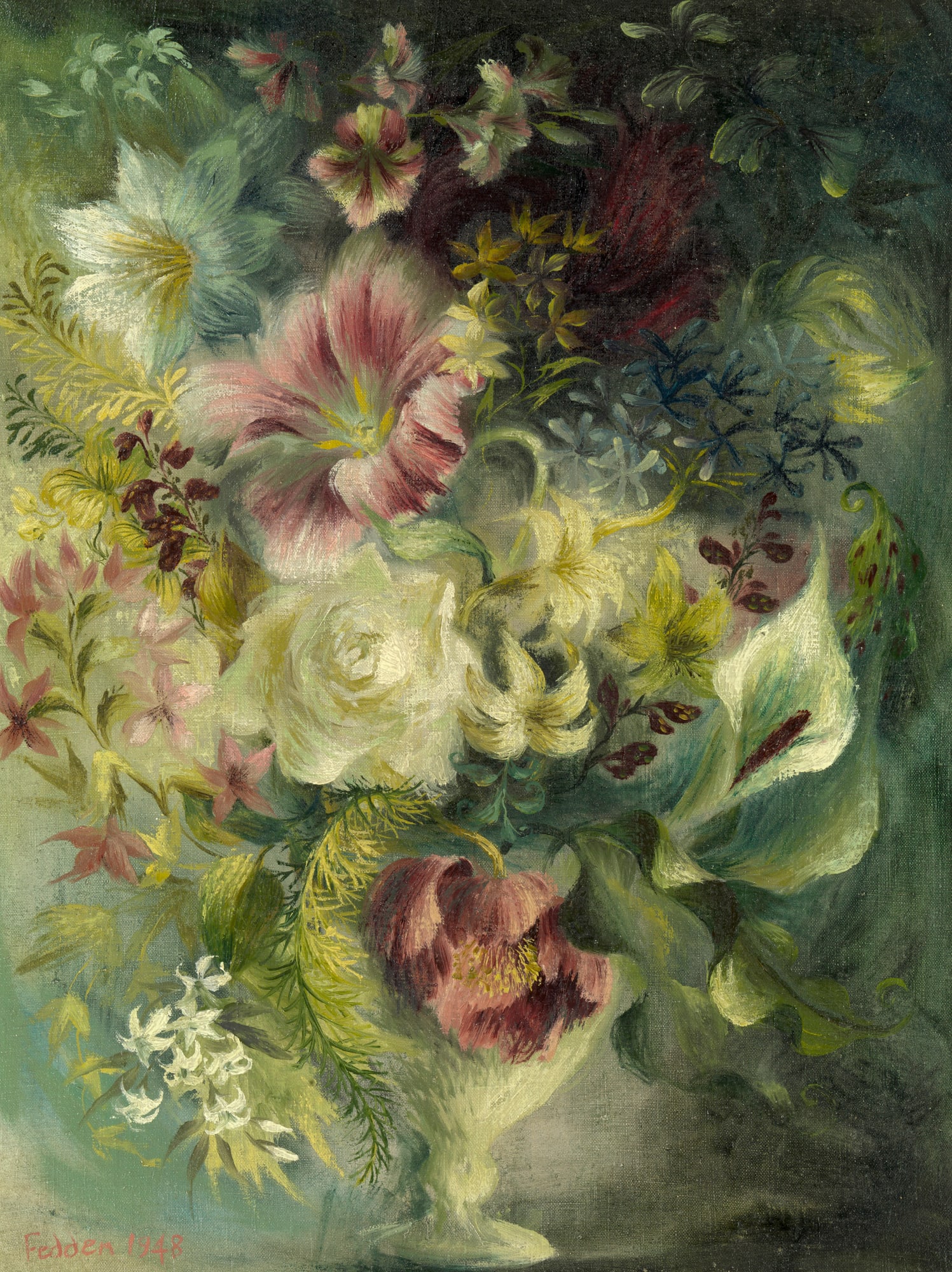 Mary Fedden, Vase of flowers, 1948