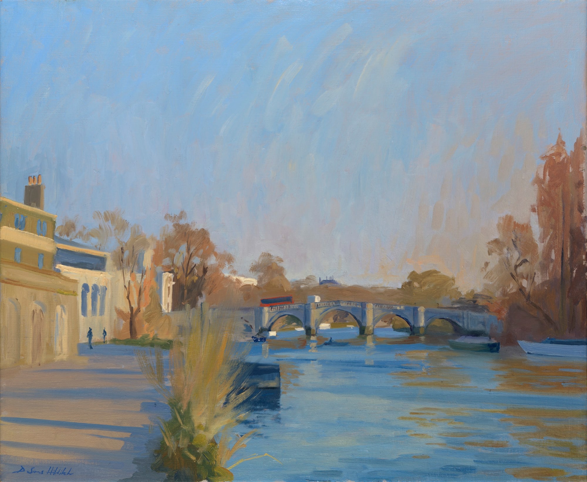 Daisy Sims Hilditch, 61. Winter afternoon light, Richmond Bridge, 2023