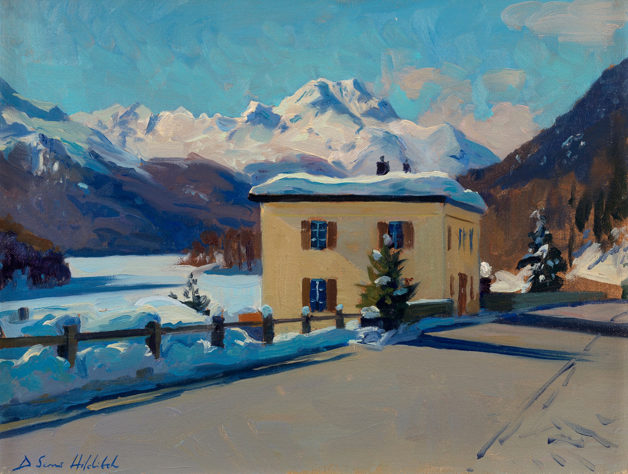 Daisy Sims Hilditch, 72. Bright morning from Champfer Engadine