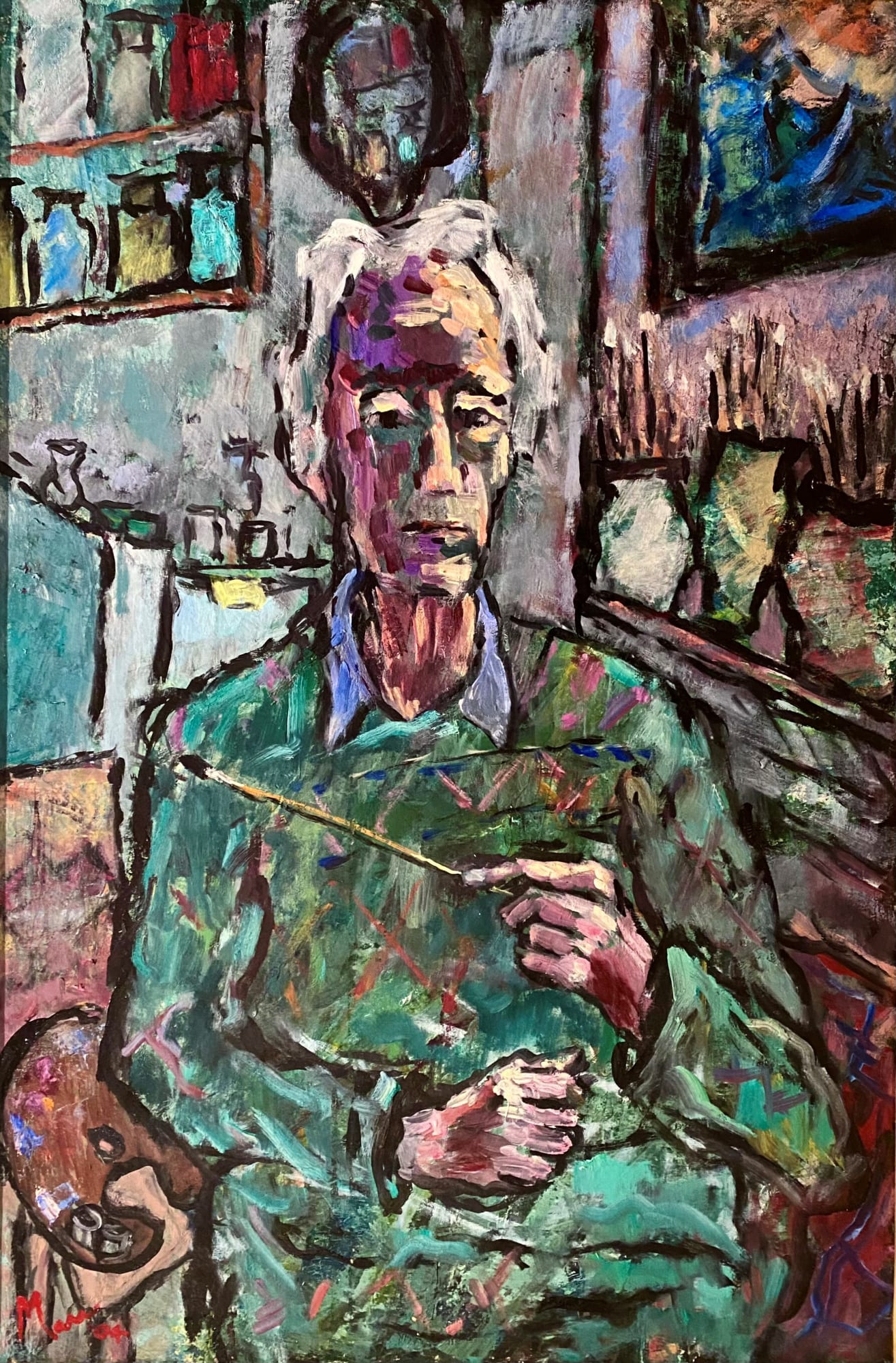 Leslie Marr, Artist in the Studio, 2004