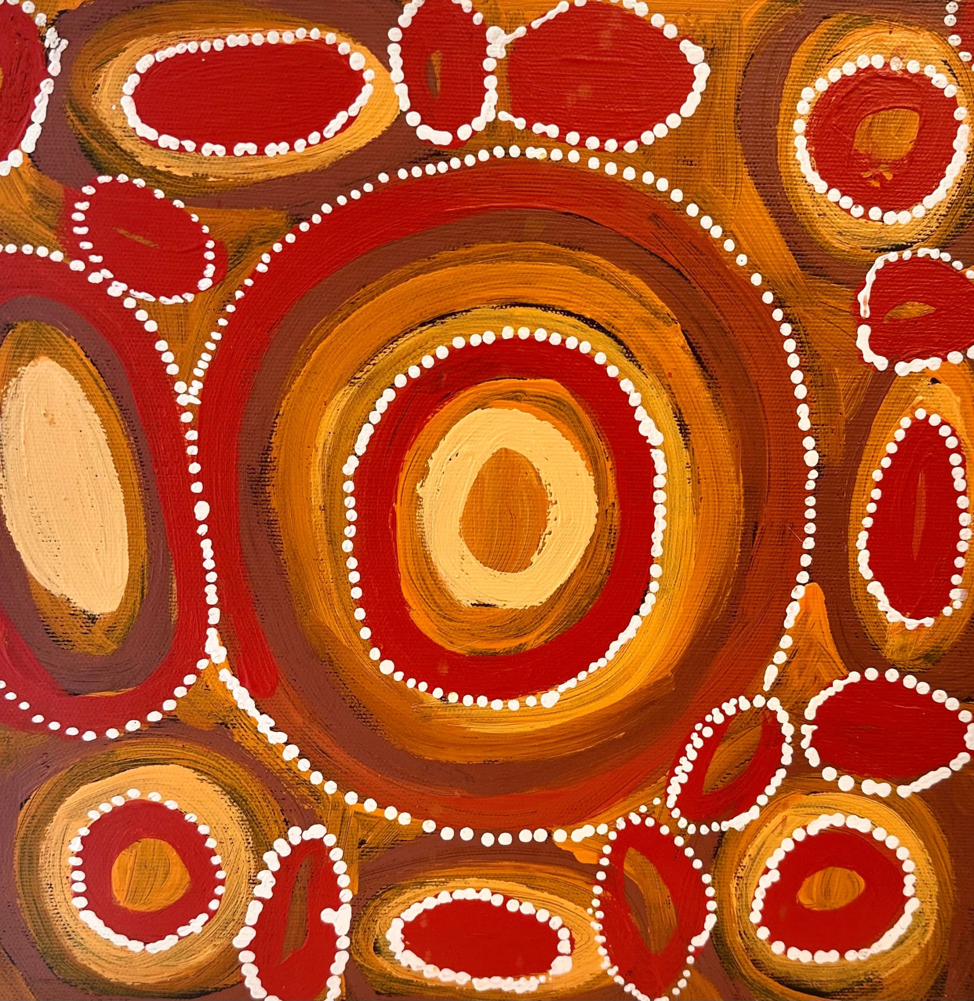Aboriginal Art, Tanya Nungarrayi Collins - Watiya-warnu Jukurrpa (Seed Dreaming), 2024