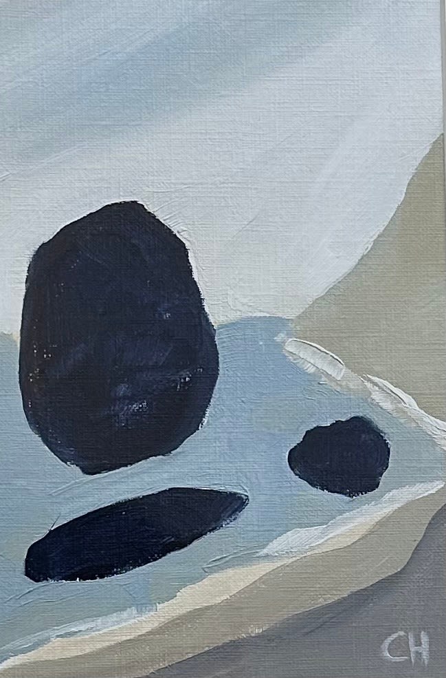 Claire Hankinson, Rocks at Sea, 2024