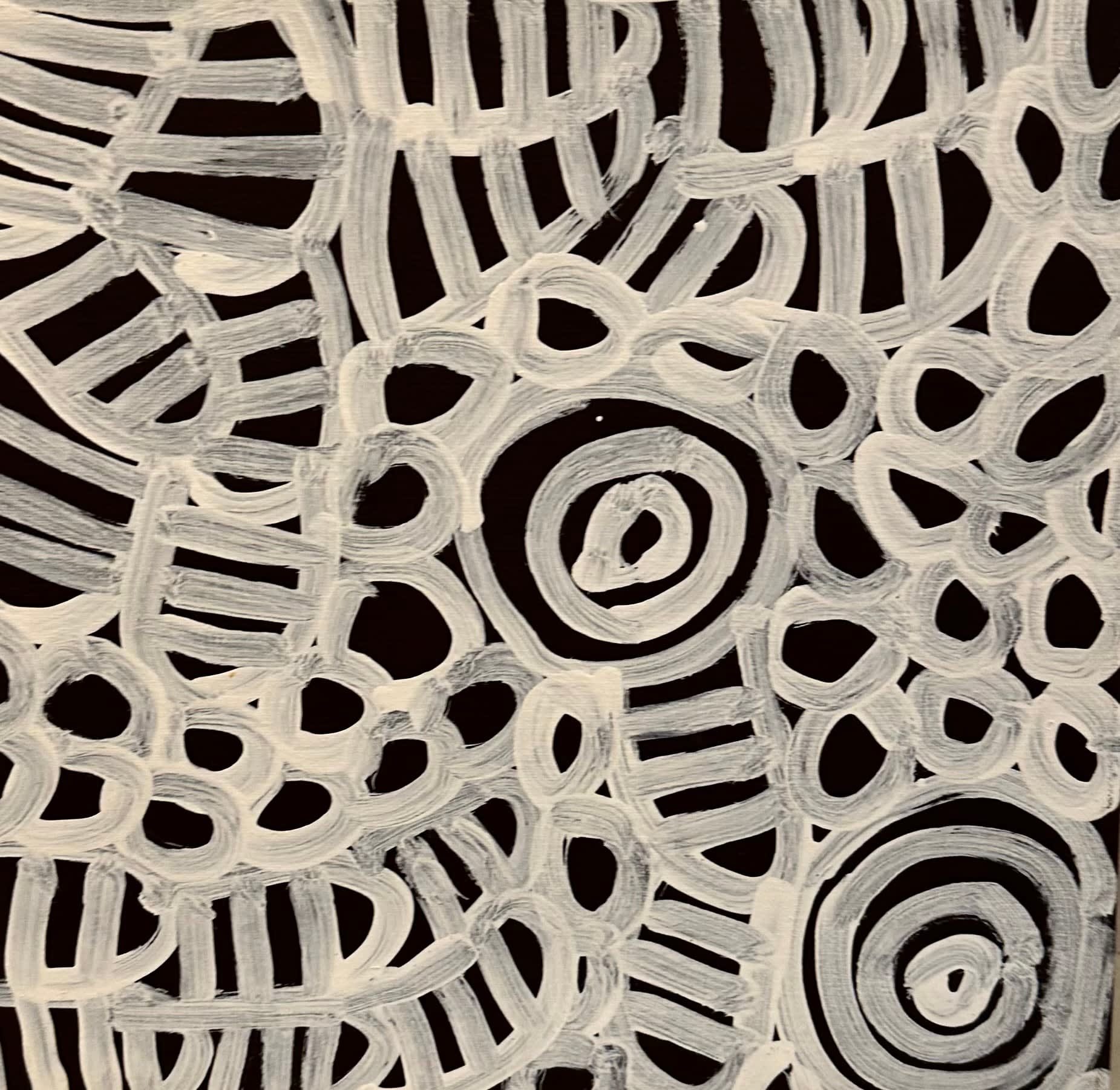 Aboriginal Art, Betty Mbitjana - Awelye and Bush Melon III