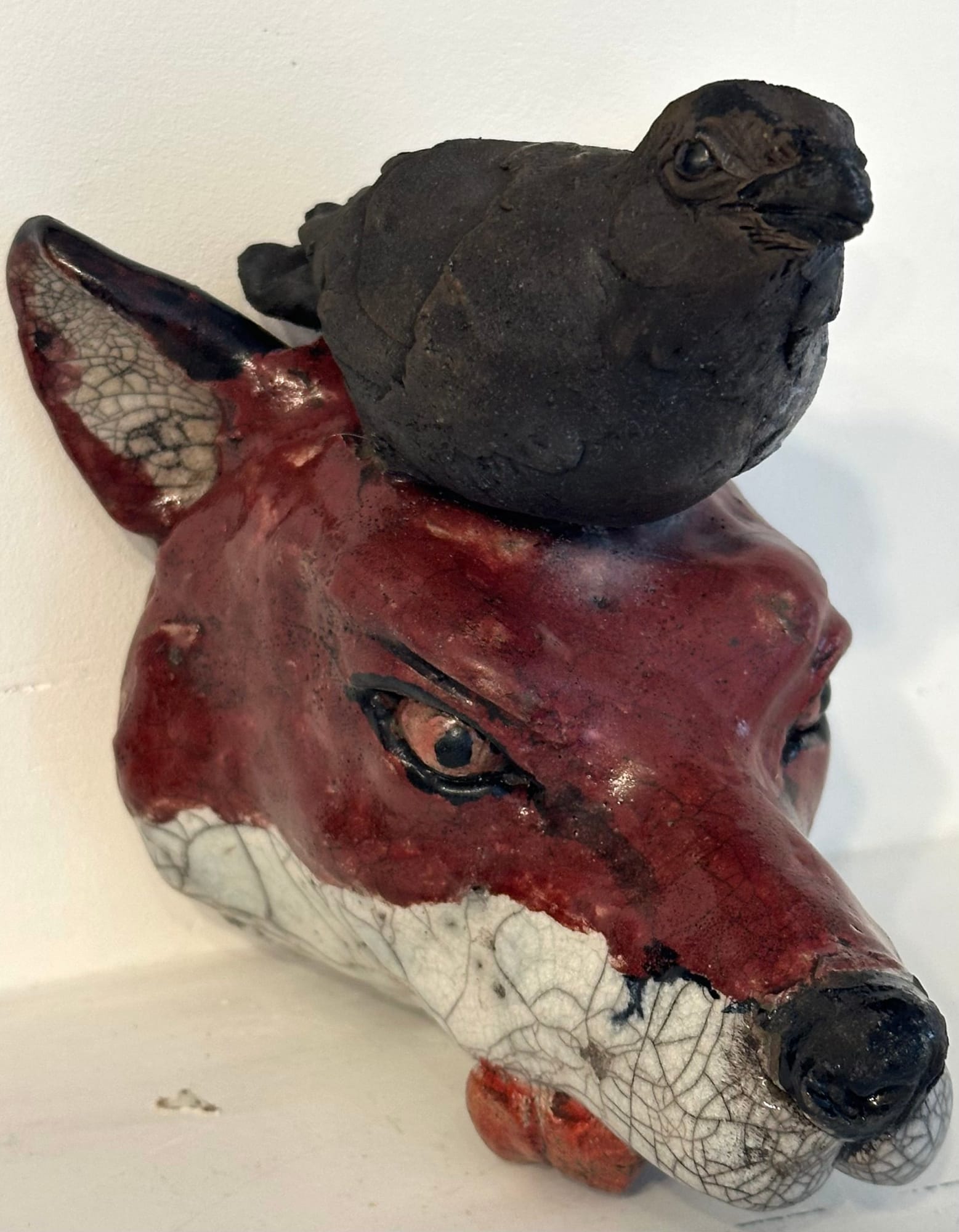 R & B Ceramics, Fox with Crow, 2024