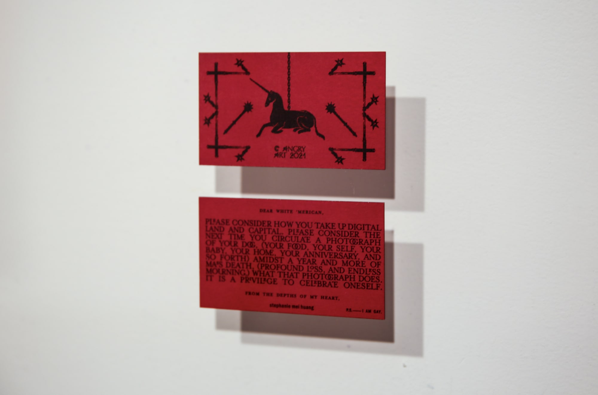 stephanie mei huang, how are you (after Adrian Piper) iii, 2021