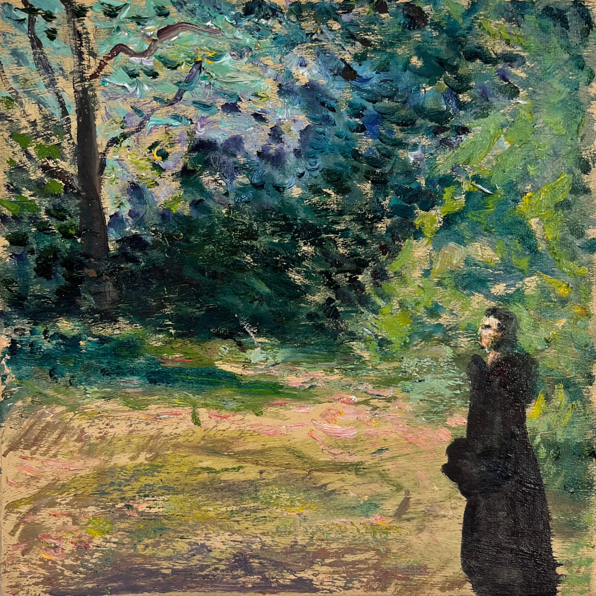 David Horváth, Landscape no. 10 (with a figure), 2023