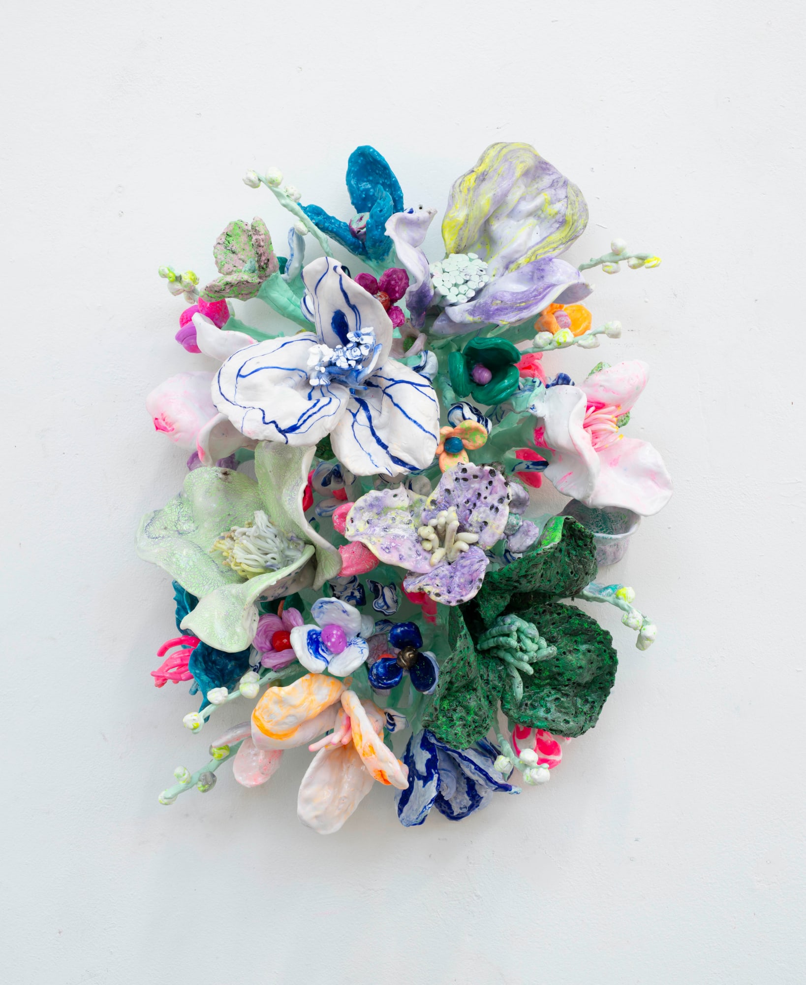 Stefan Gross, S - 'Flower Bonanza' green, delftsblue, mint