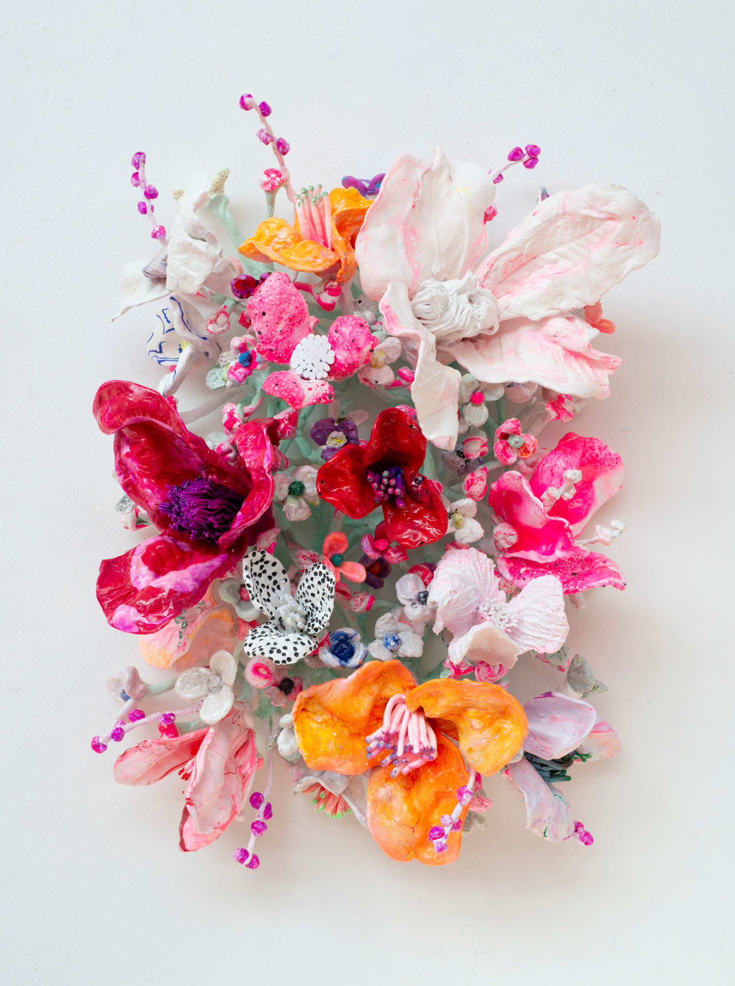Stefan Gross, 'Flower Bonanza' rose, white, orange