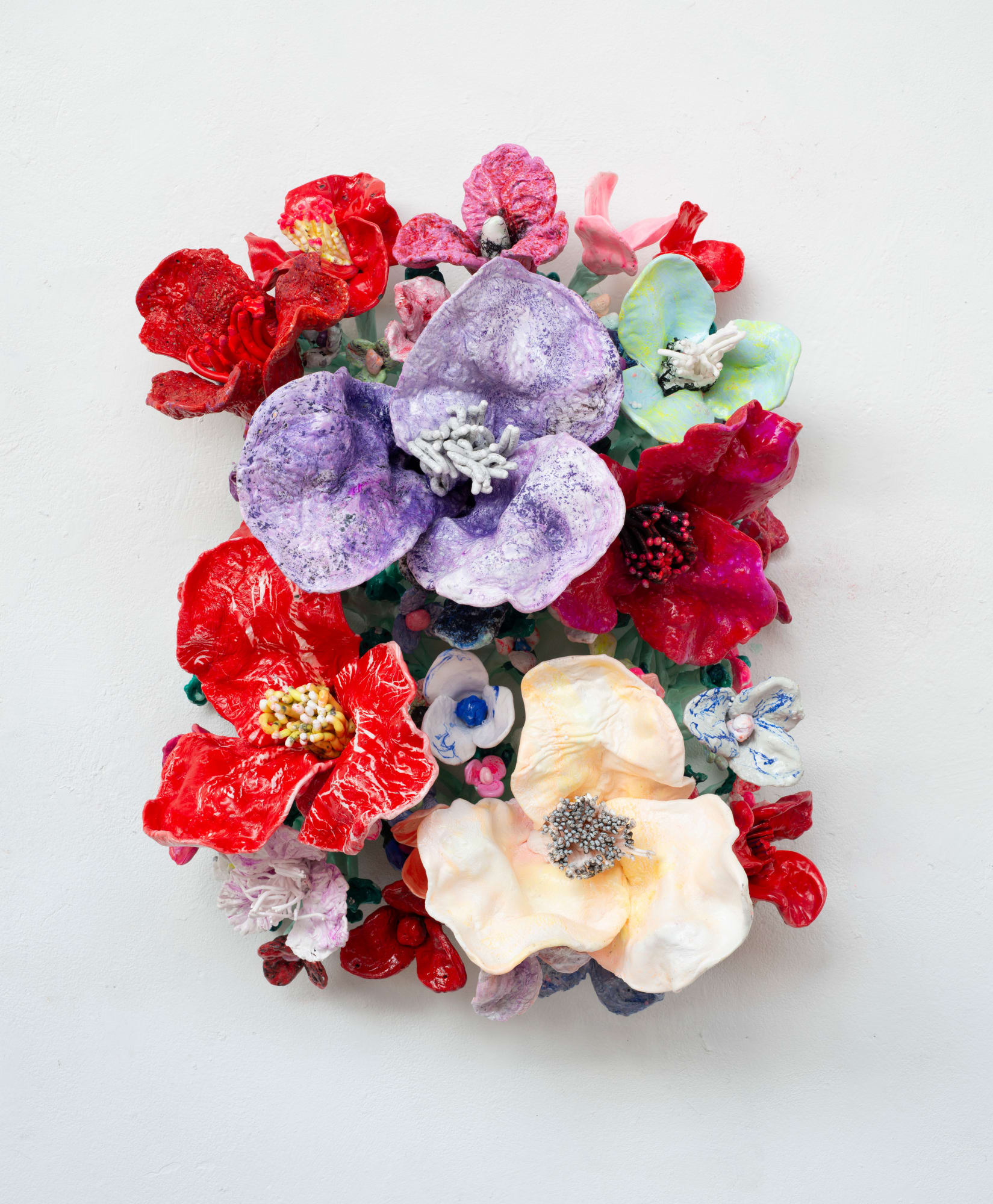 Stefan Gross, H - 'Flower Bonanza' mostly red on mint
